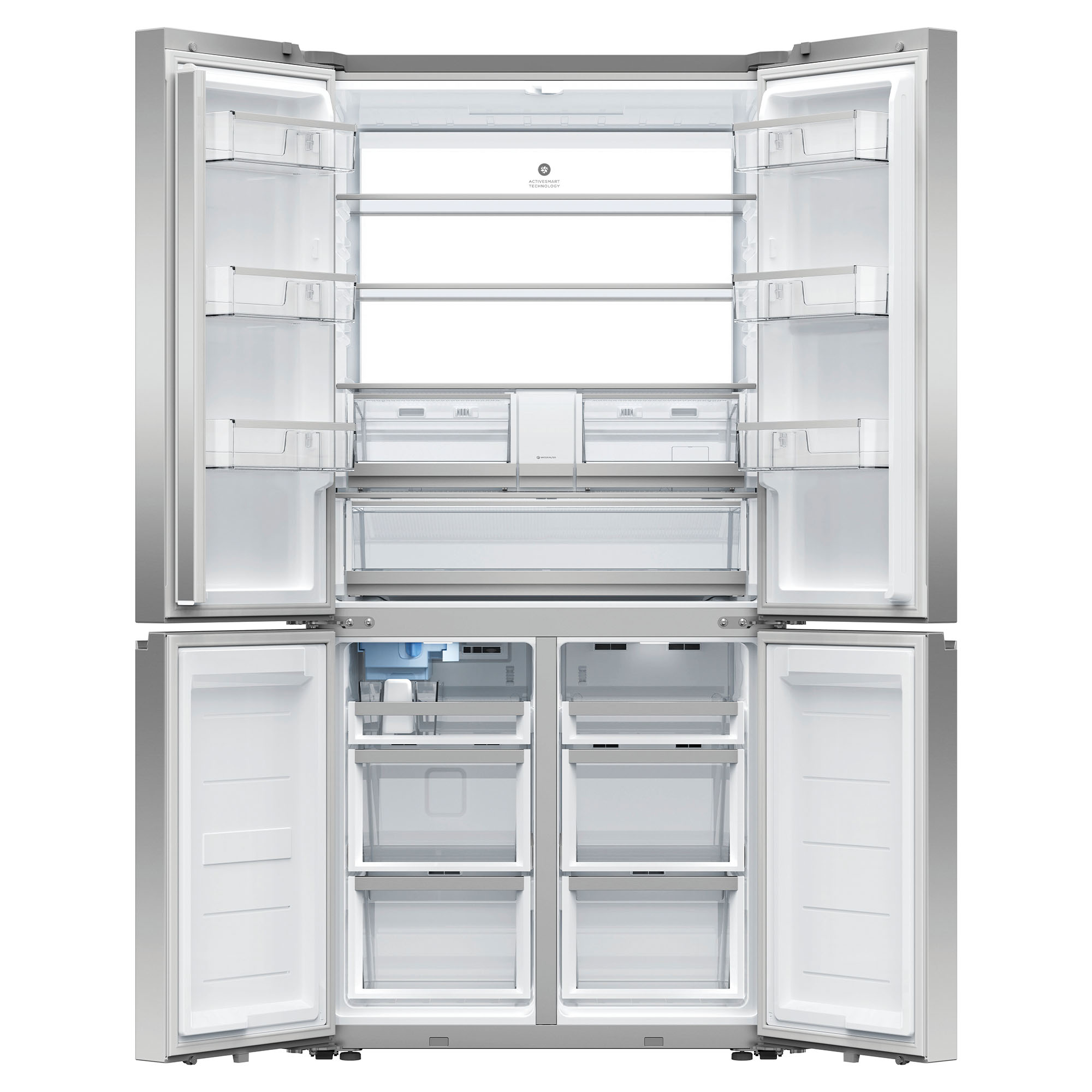Fisher & Paykel Freestanding Quad Door Refrigerator Freezer, 90.5cm