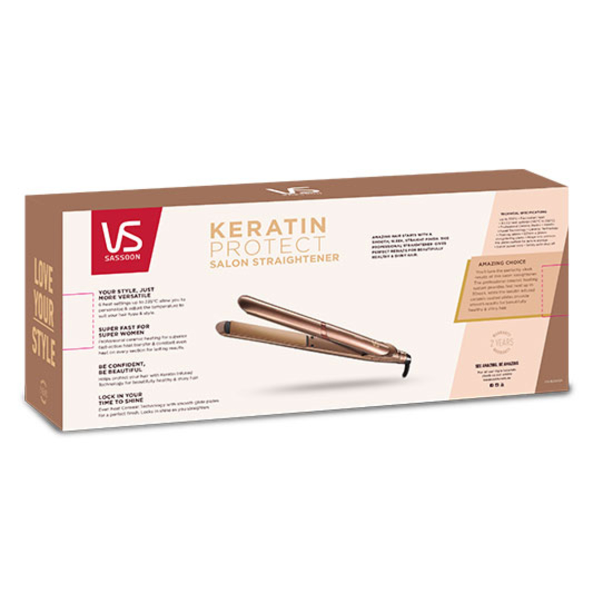Vs sassoon keratin protect straightener vsle2540a clearance