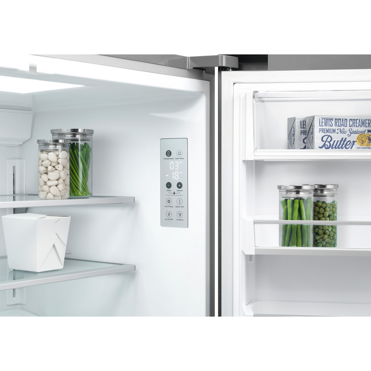 Fisher & Paykel 538L Quad Door Refrigerator Black Stainless Steel