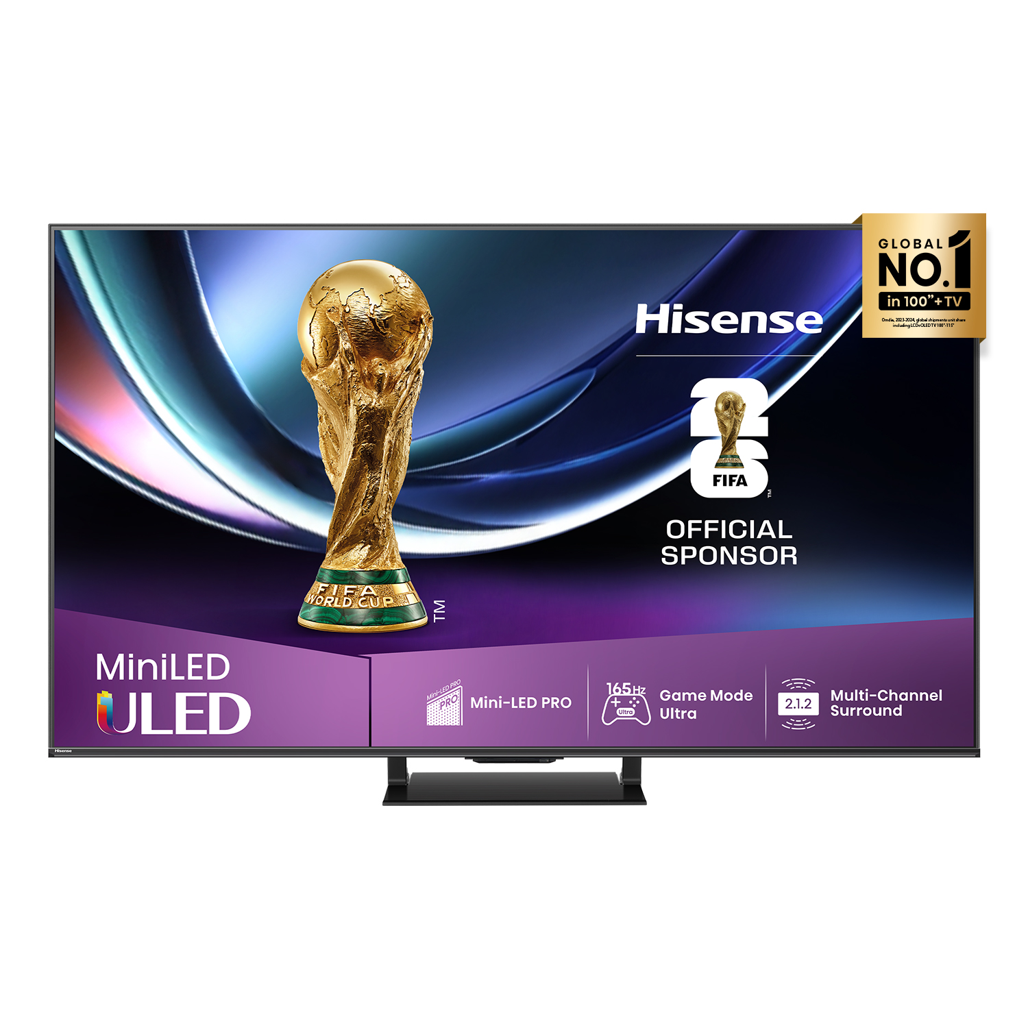 Hisense 65" U7QAU ULED MiniLED 4K QLED 165Hz Smart TV (2025) 65U7QAU