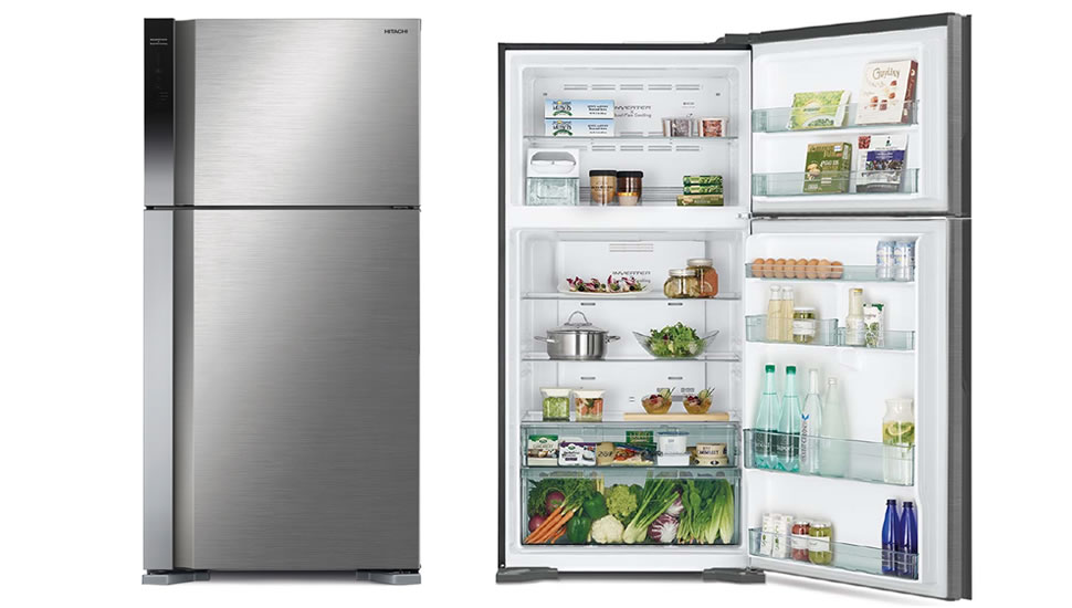 Hitachi 565L Top Mount Fridge RV610PT7BSL - Bing Lee - Bing Lee