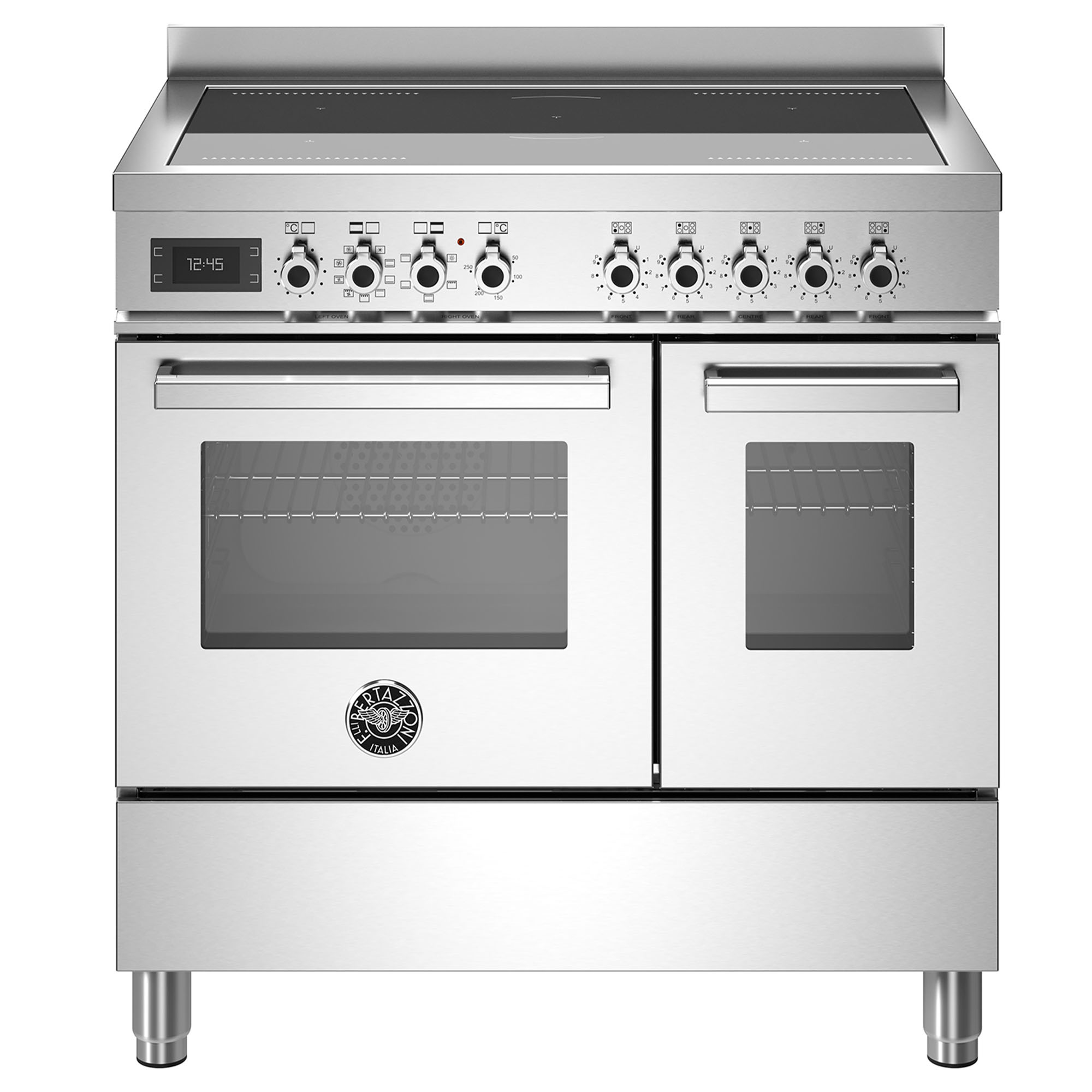 Bertazzoni Pro 900mm Cooker 5 Zone Induction, Electric Double Oven - Stainless Steel PRO95I2EXT