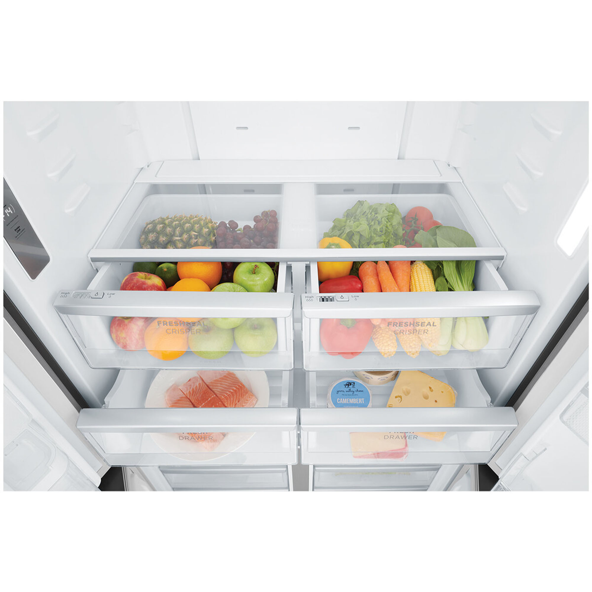 Westinghouse 564L French Quad Door Refrigerator with Non Plumbed Water