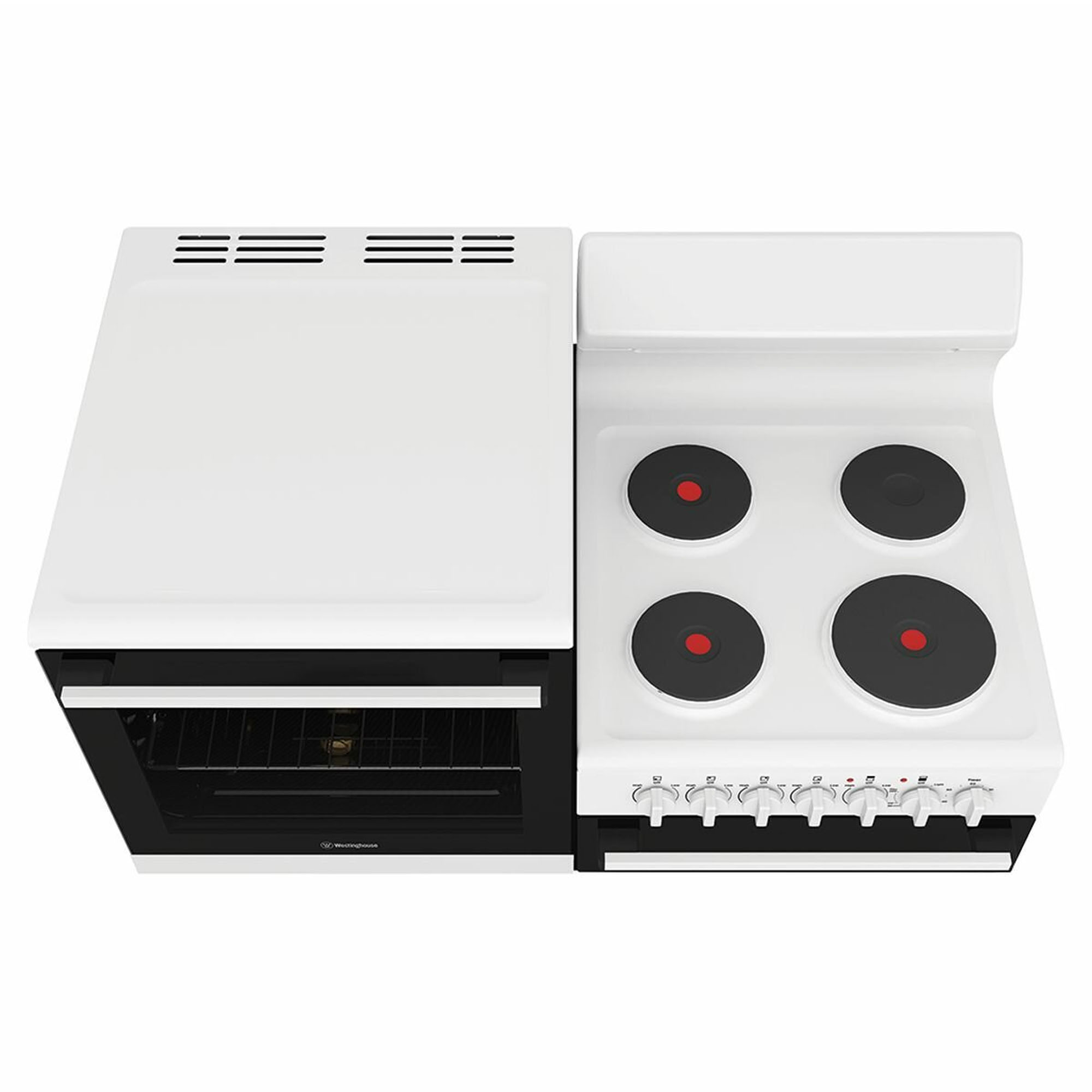 Westinghouse Elevated electric freestanding cooker with separate grill, white WDE132WCL. Buy