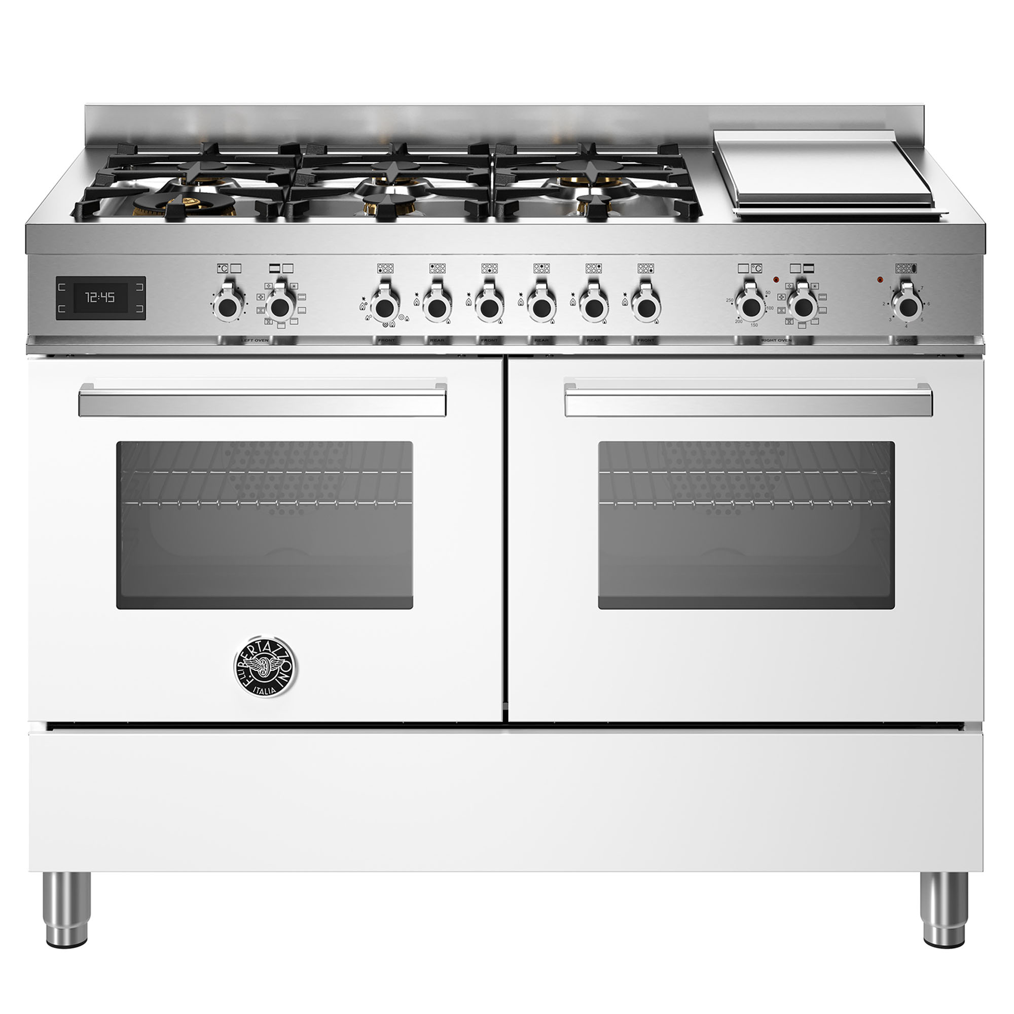 Bertazzoni Professional 1200mm Dual Fuel Cooker - Bianco (White) PRO126G2EBIT