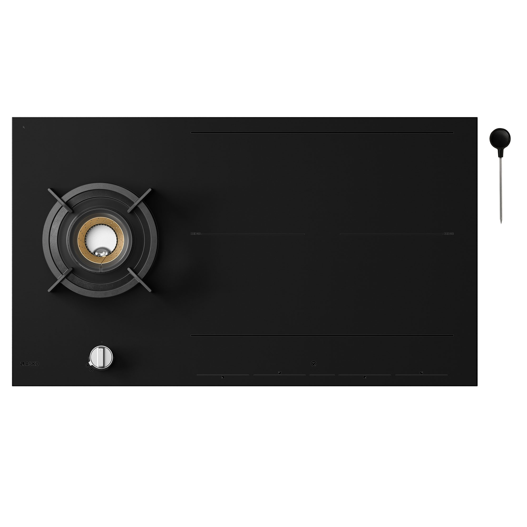 ASKO 90cm Duo Fusion Combined Gas & Induction Cooktop - Matte Black HIG89524MGD1