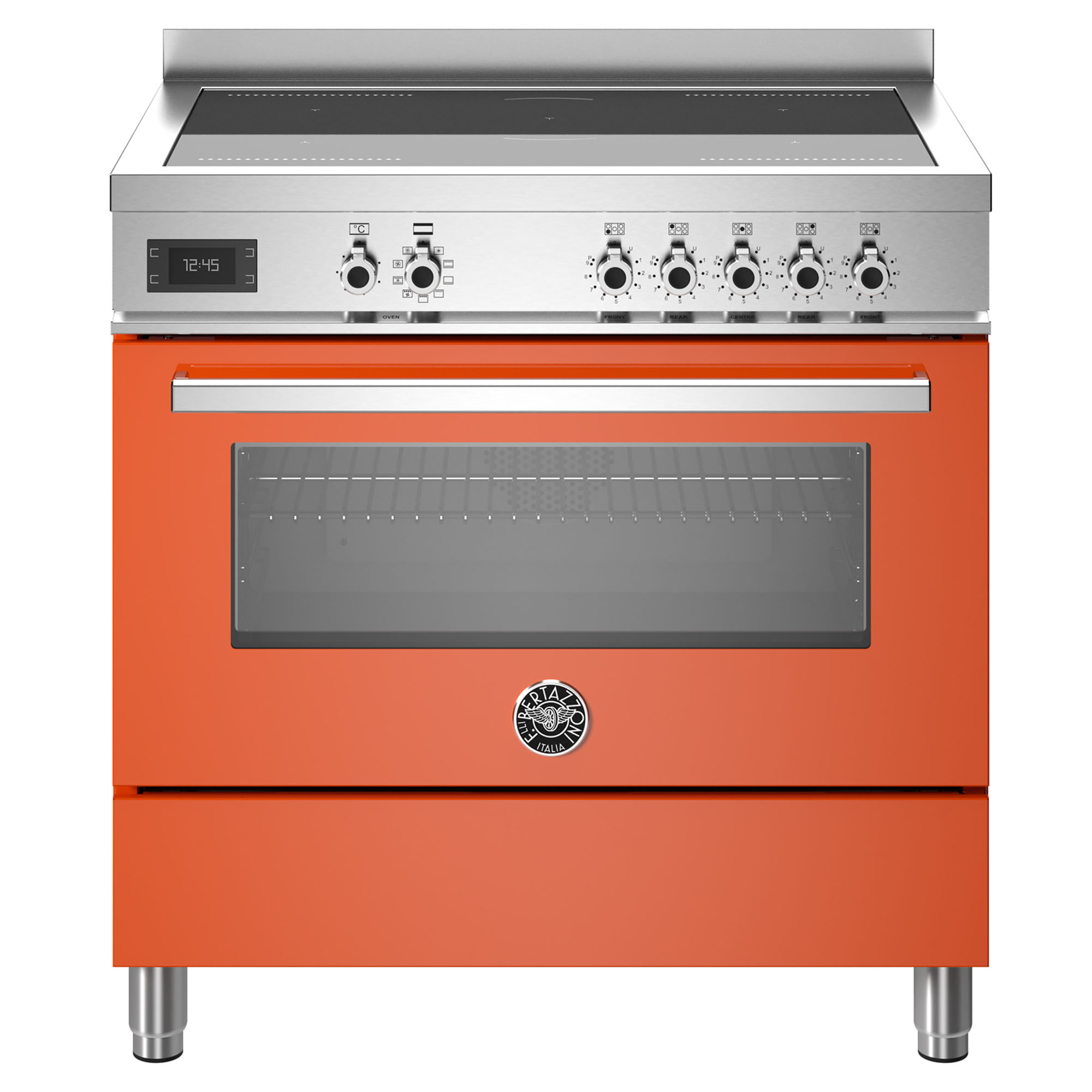 Bertazzoni Professional 900mm Induction Cooker - Arancio (Orange) PRO95I1EART