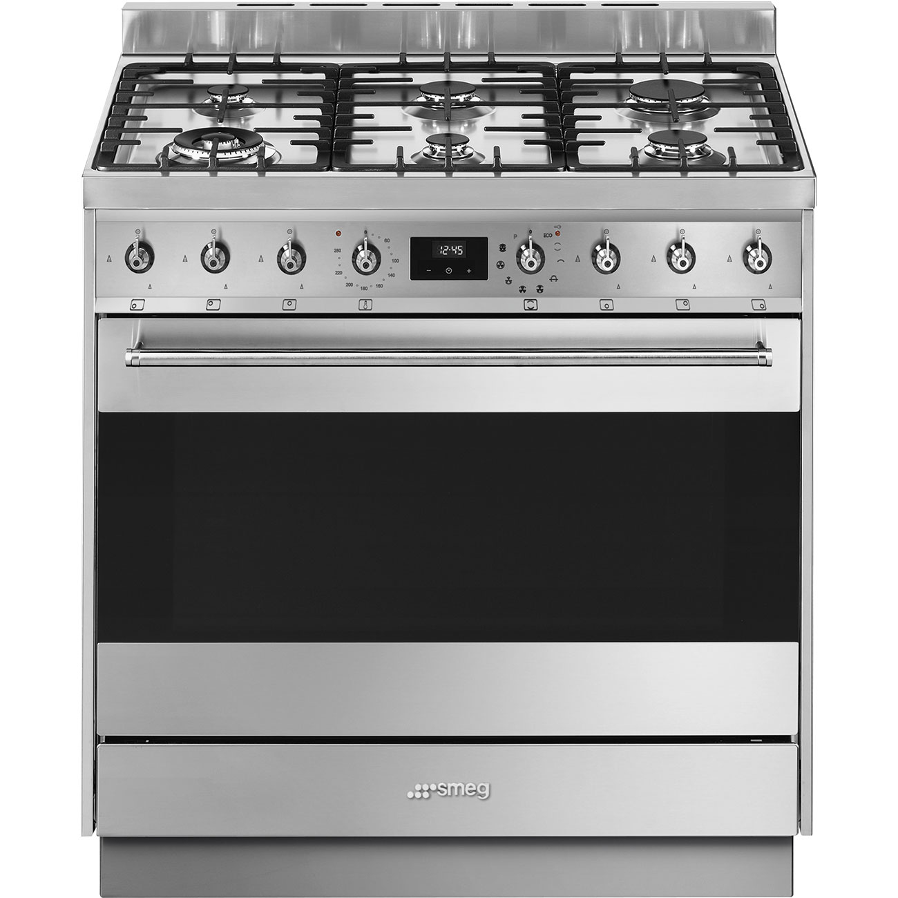 Smeg 90cm Pyrolytic Dual Fuel Freestanding Cooker Stainless Steel
