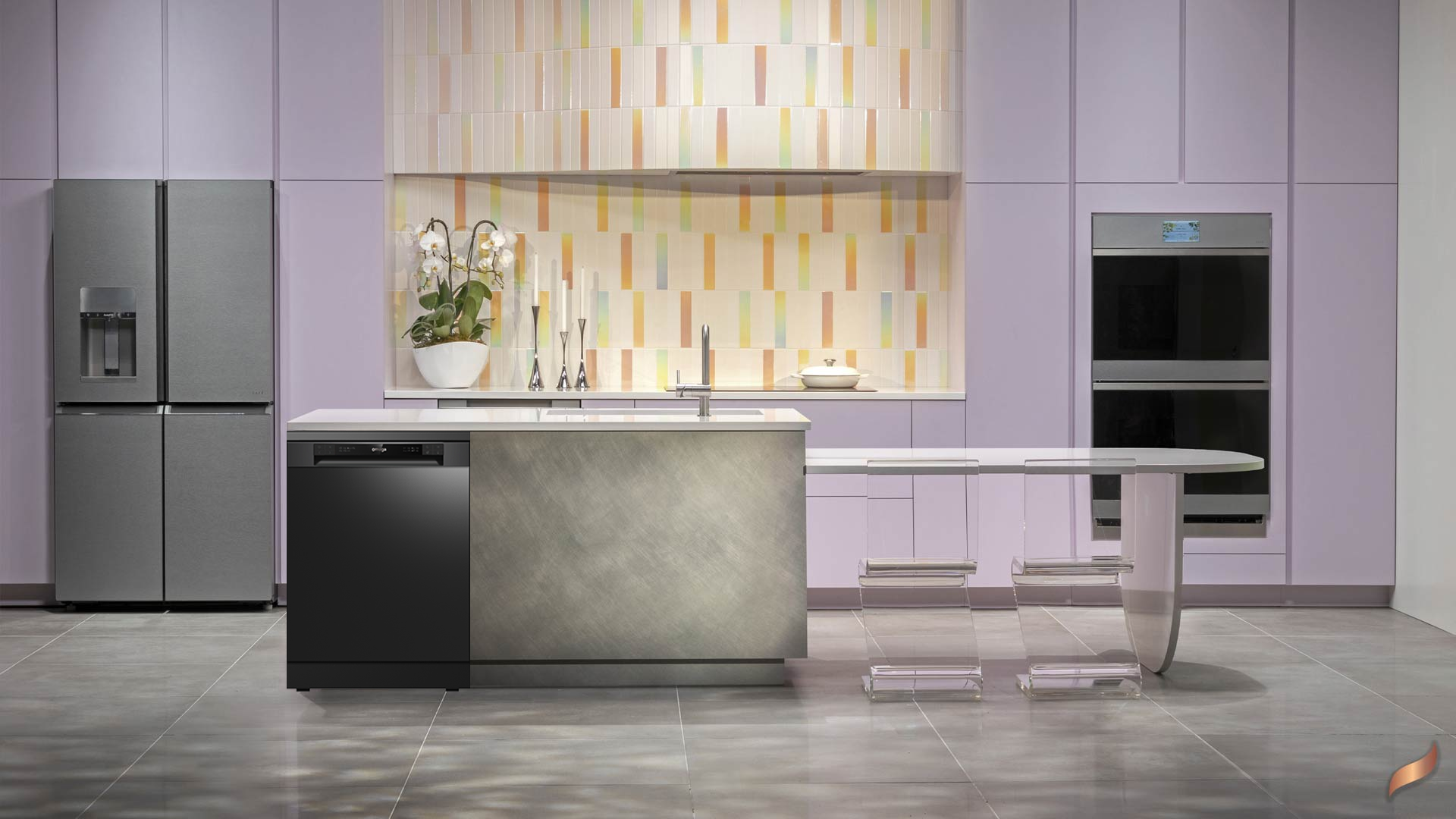 Omega 60cm Freestanding Dishwasher Black Stainless Steel ODWF6014BX