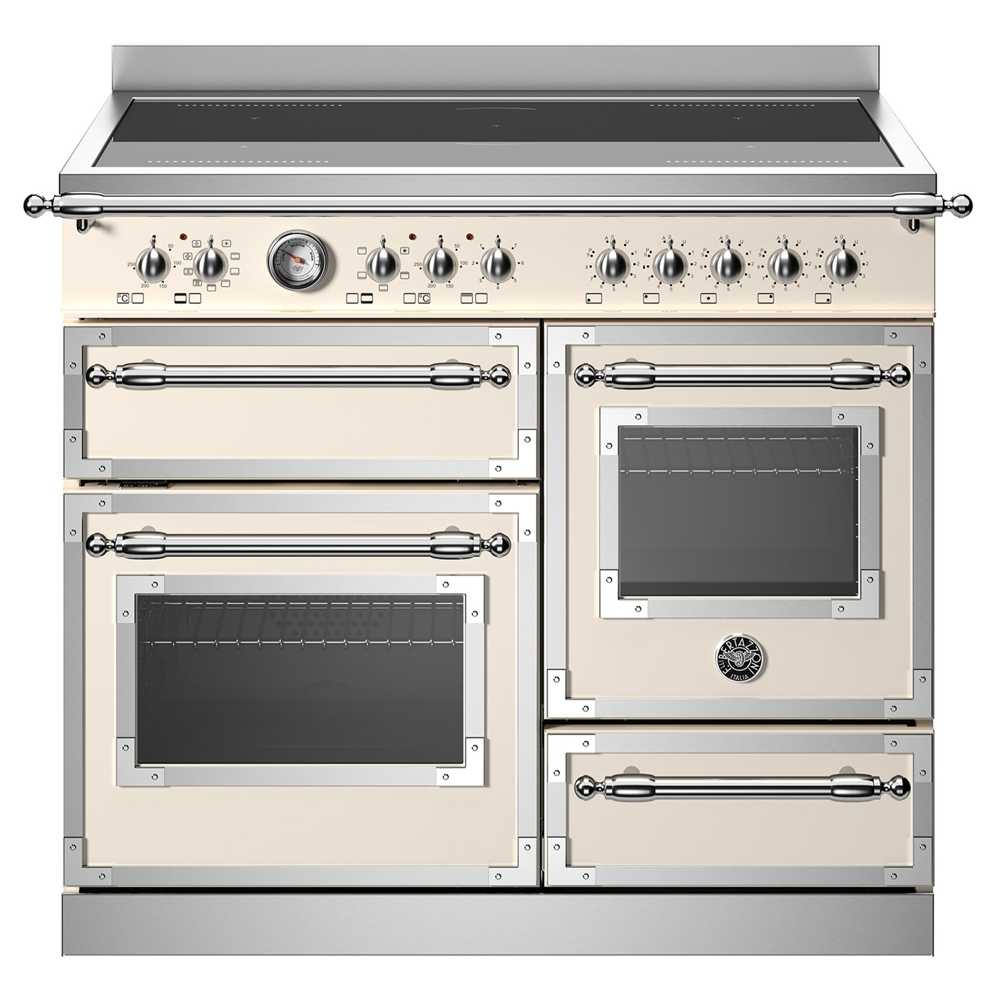 Bertazzoni Heritage 1000mm Cooker 5 Zone Induction, Electric Triple Oven - Avorio HER105I3EAVT