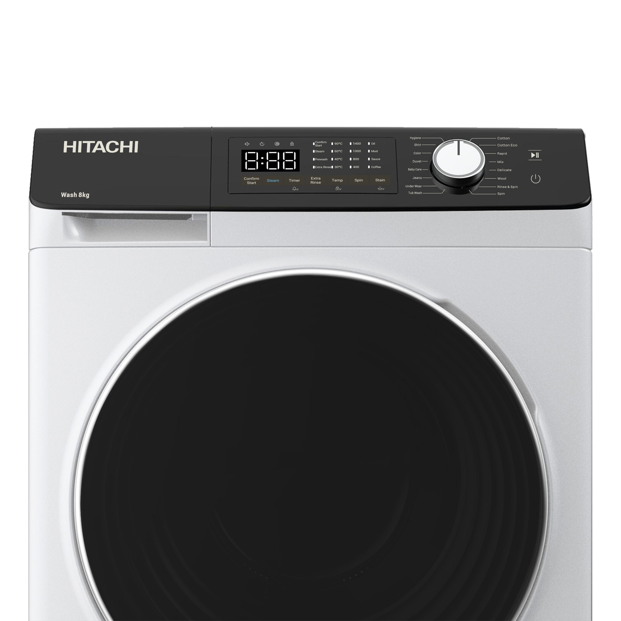 Hitachi 8kg White Front Loading Washing Machine BD-804HVOWAU