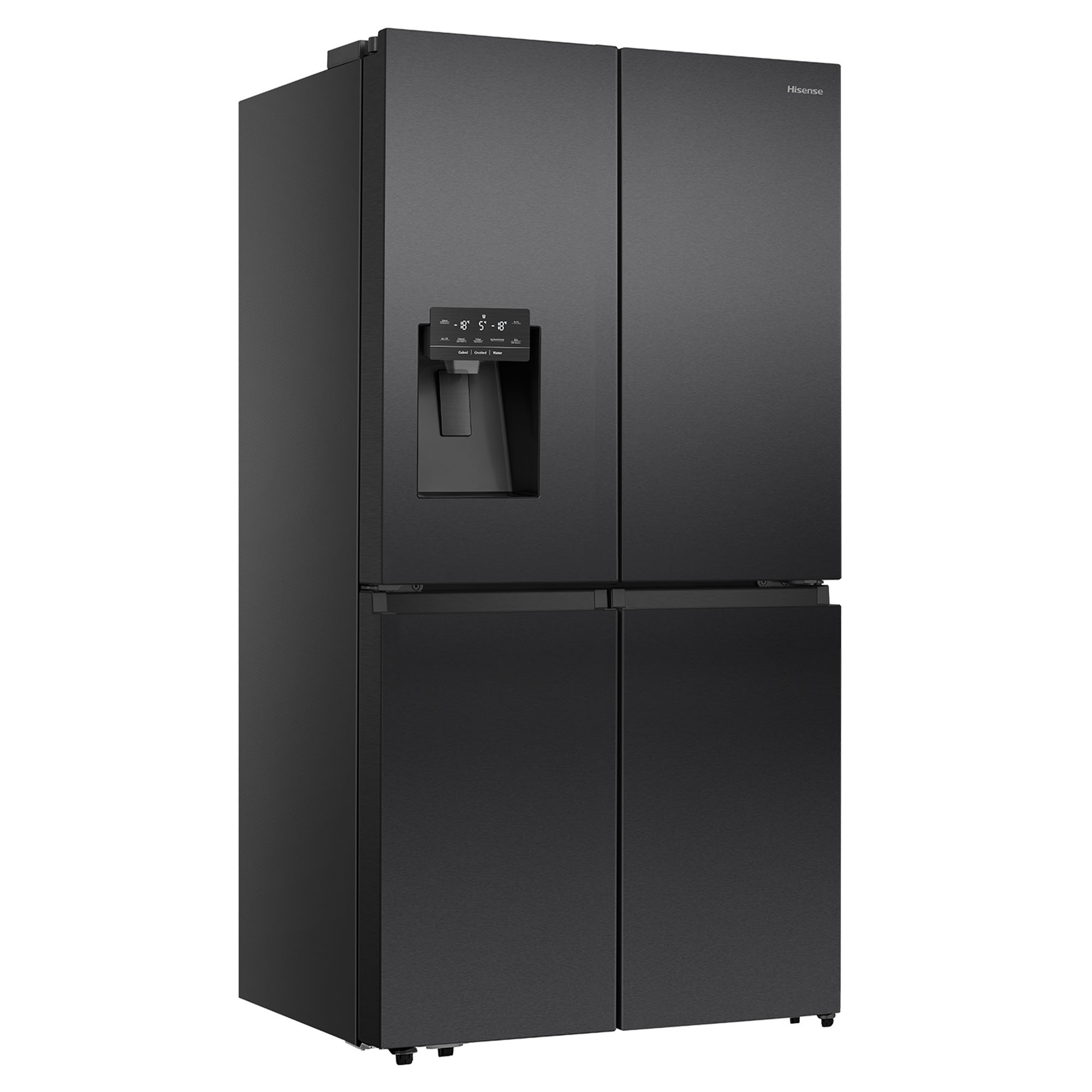 Hisense 585L PureFlat Eclipse French Door Fridge, Black Stainless Steel