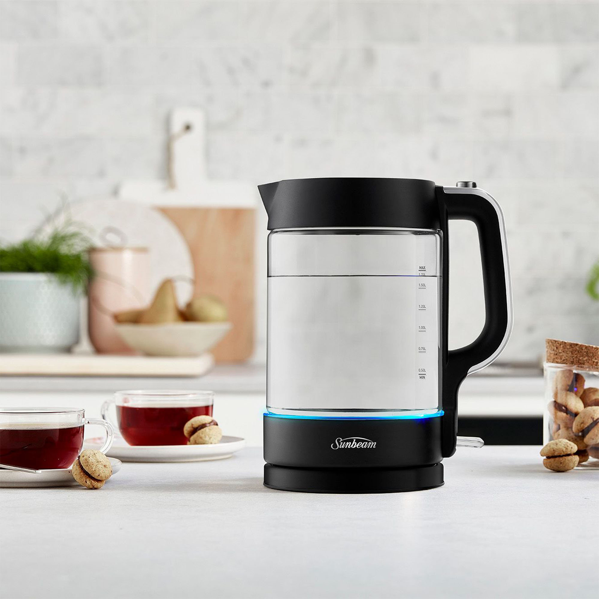 Sunbeam 1.7L Black Classics Glass Kettle KE6450K Buy Online with