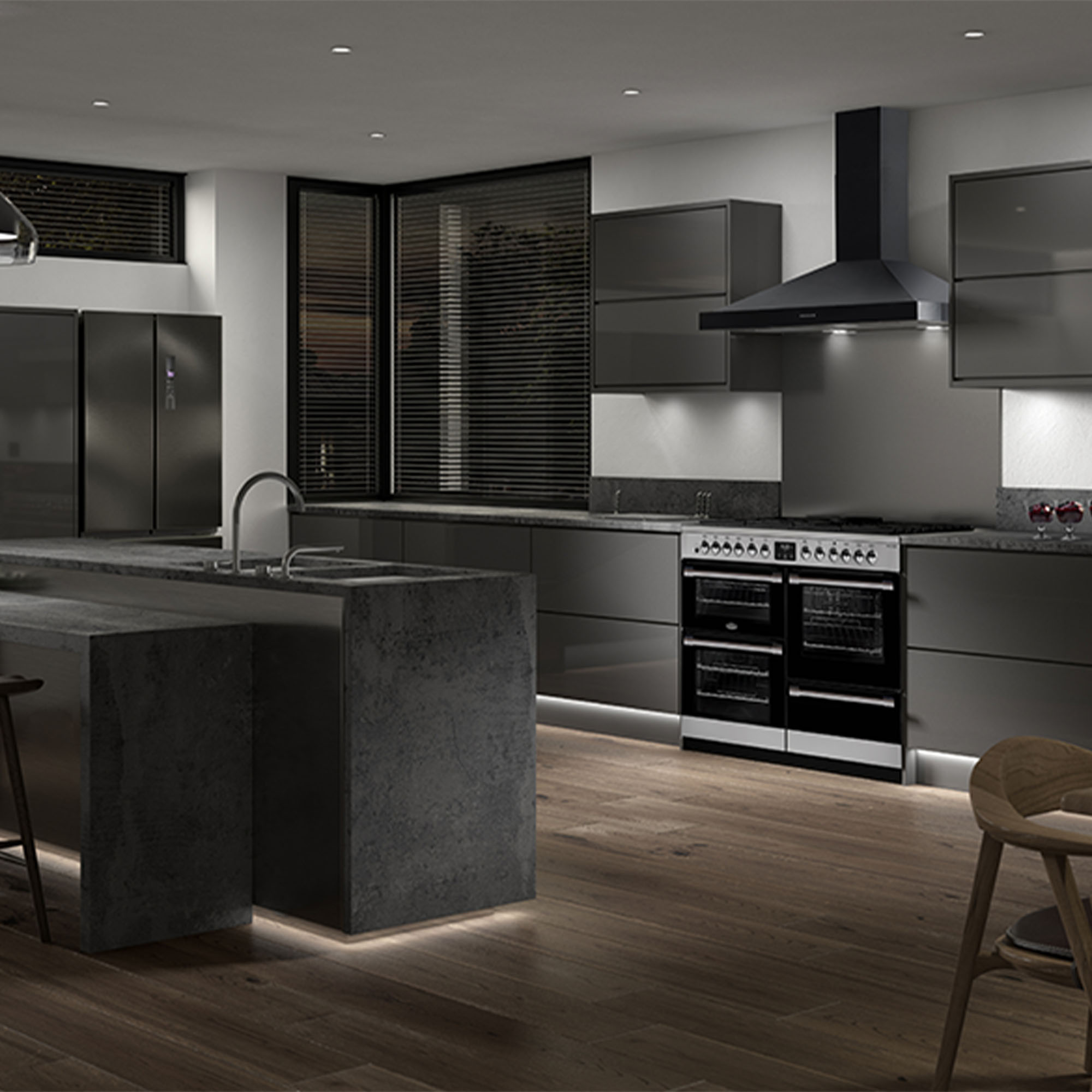 Belling CookCentre Deluxe 110cm Dual Fuel Range Cooker Stainless