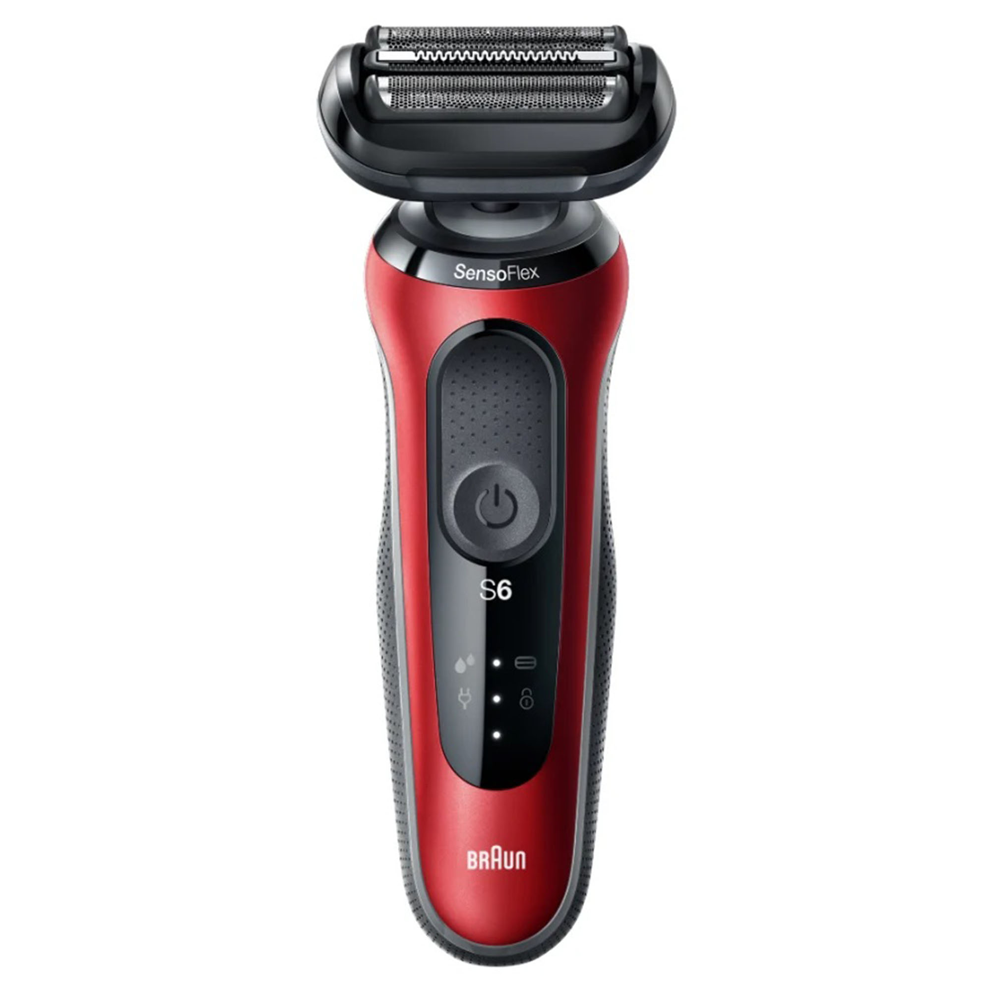 Braun Series 6 Wet & Dry shaver with travel case, red. 61-R1000S
