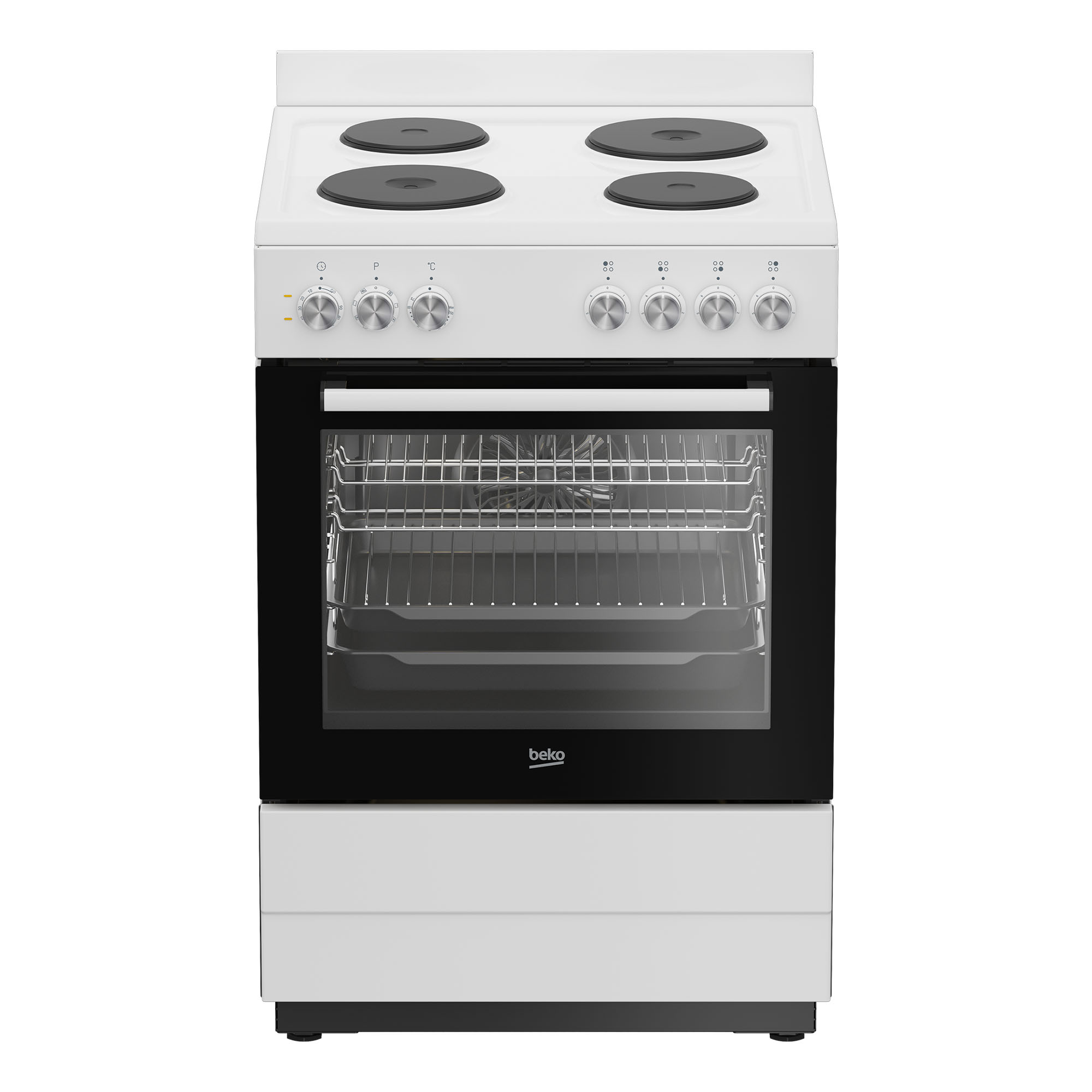 Beko Aeroperfect 60cm Freestanding Cooker and Electric Hotplate Cooktop - White BFCB60EMW