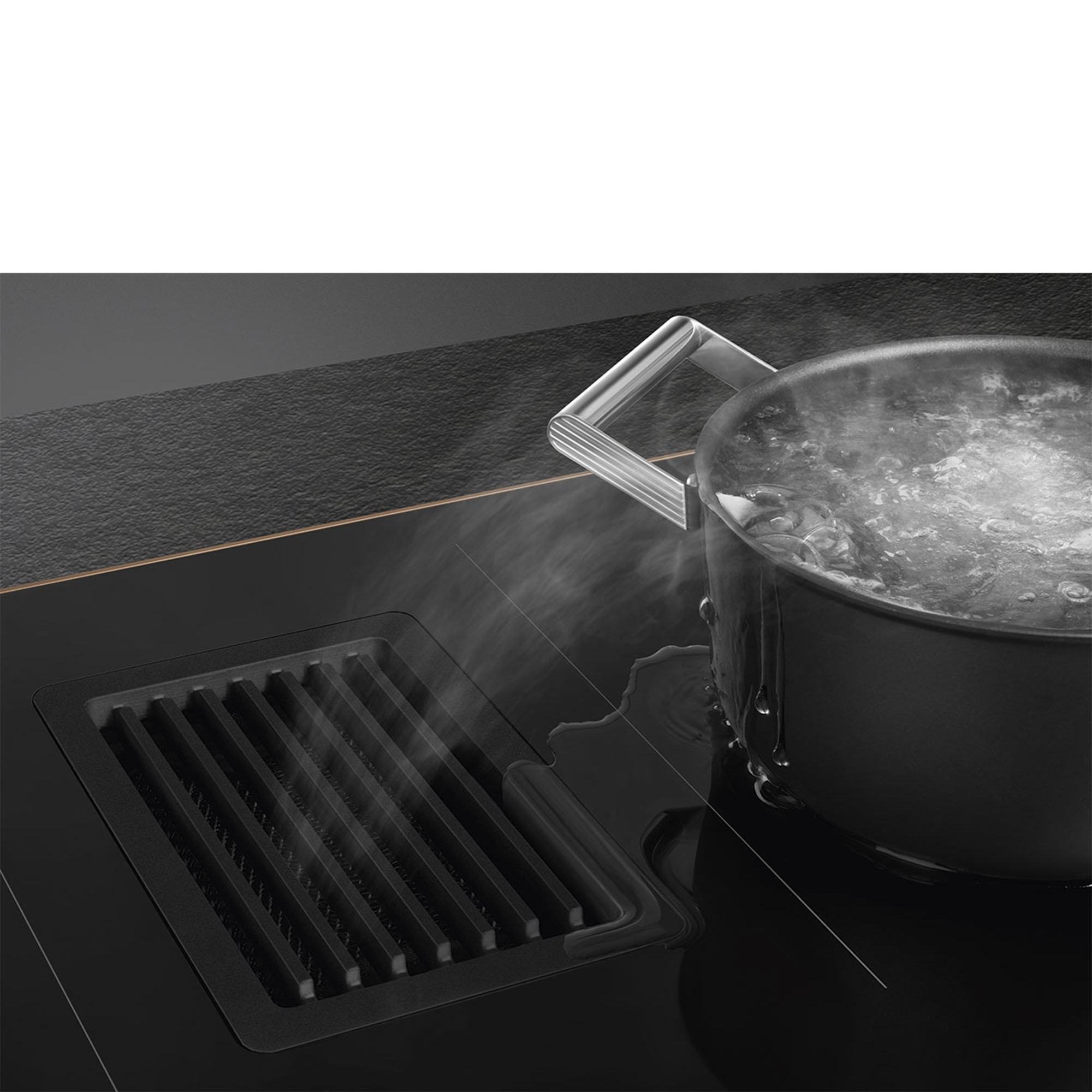 Smeg Dolce Stil Novo Integrated Hood Induction Cooktop HOBD682R1. Buy