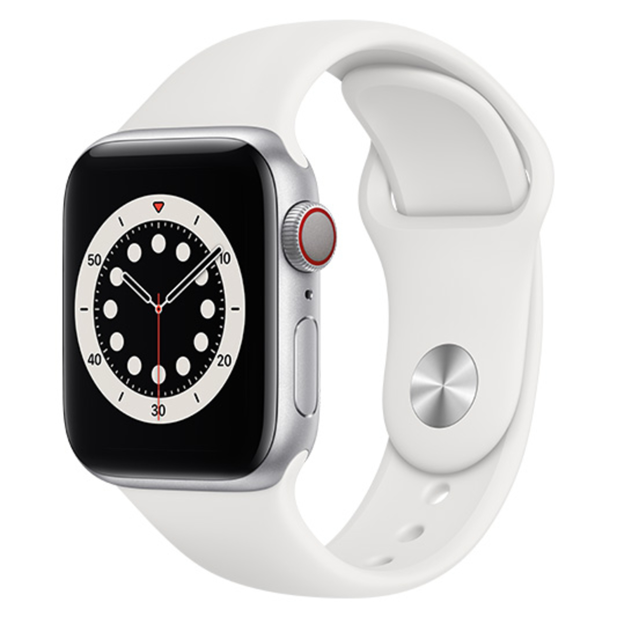 Apple Watch Series 6 (GPS + Cellular) 40MMSilver Aluminium Case With White  Sport Band M06M3X/A - Buy Online with Afterpay \u0026 ZipPay - Bing Lee