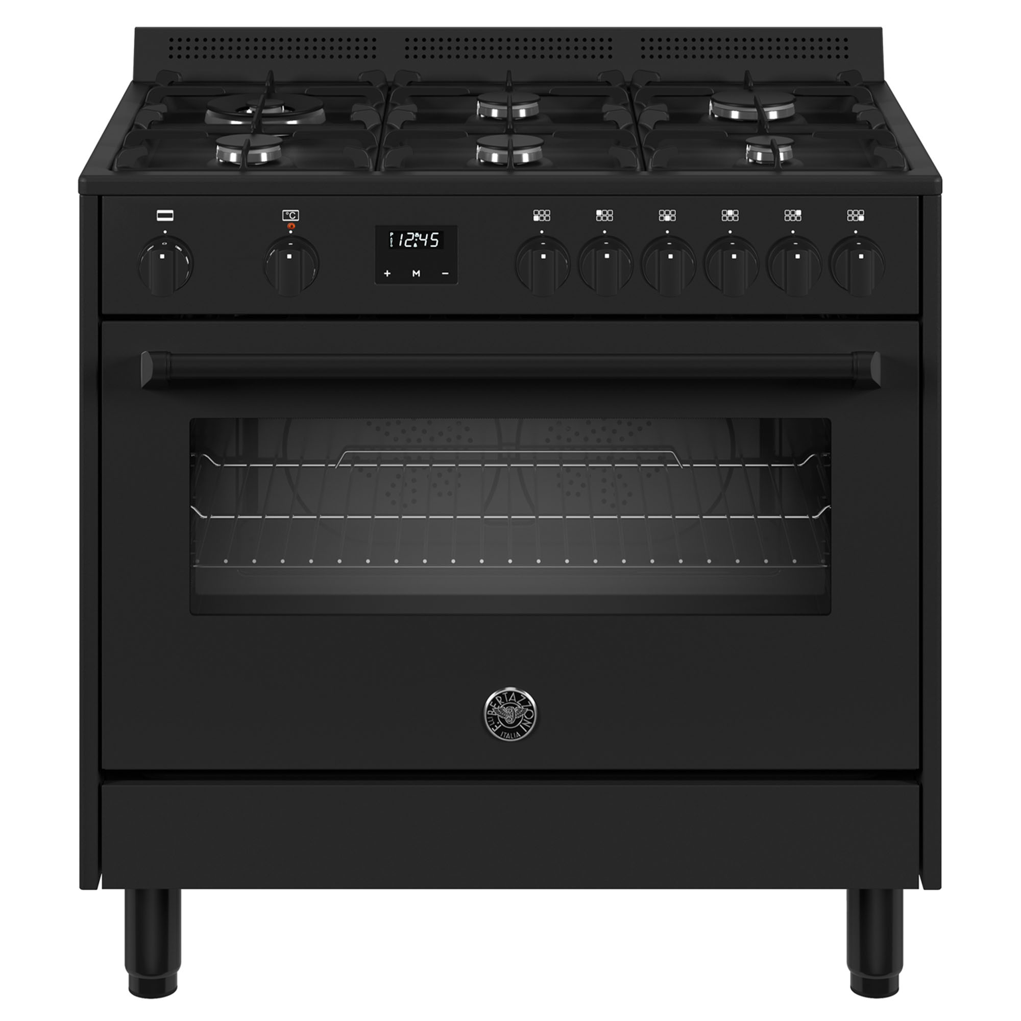 Bertazzoni Master Series 90cm 6-Burner, Electric Oven - Matt Black MPL96L1ETNC