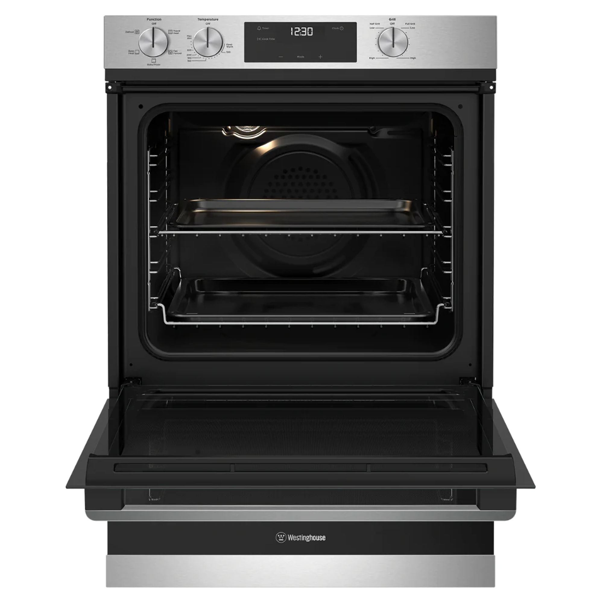 Westinghouse 60cm Multifunction 5 Stainless Steel Oven with Separate