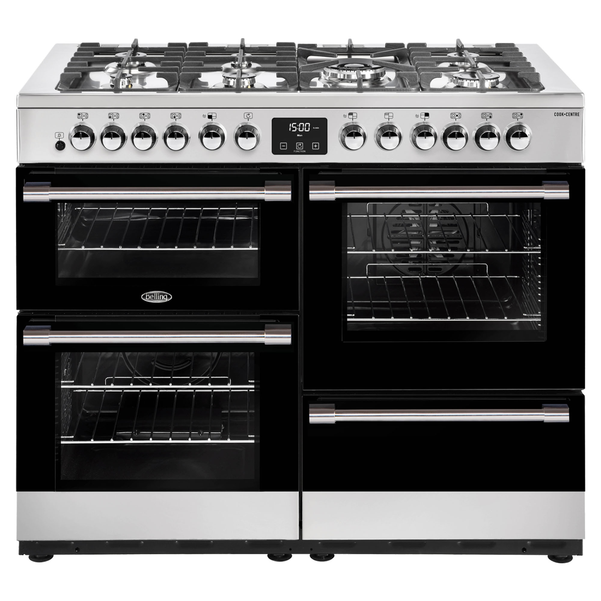 Belling CookCentre Deluxe 110cm Dual Fuel Range Cooker Stainless