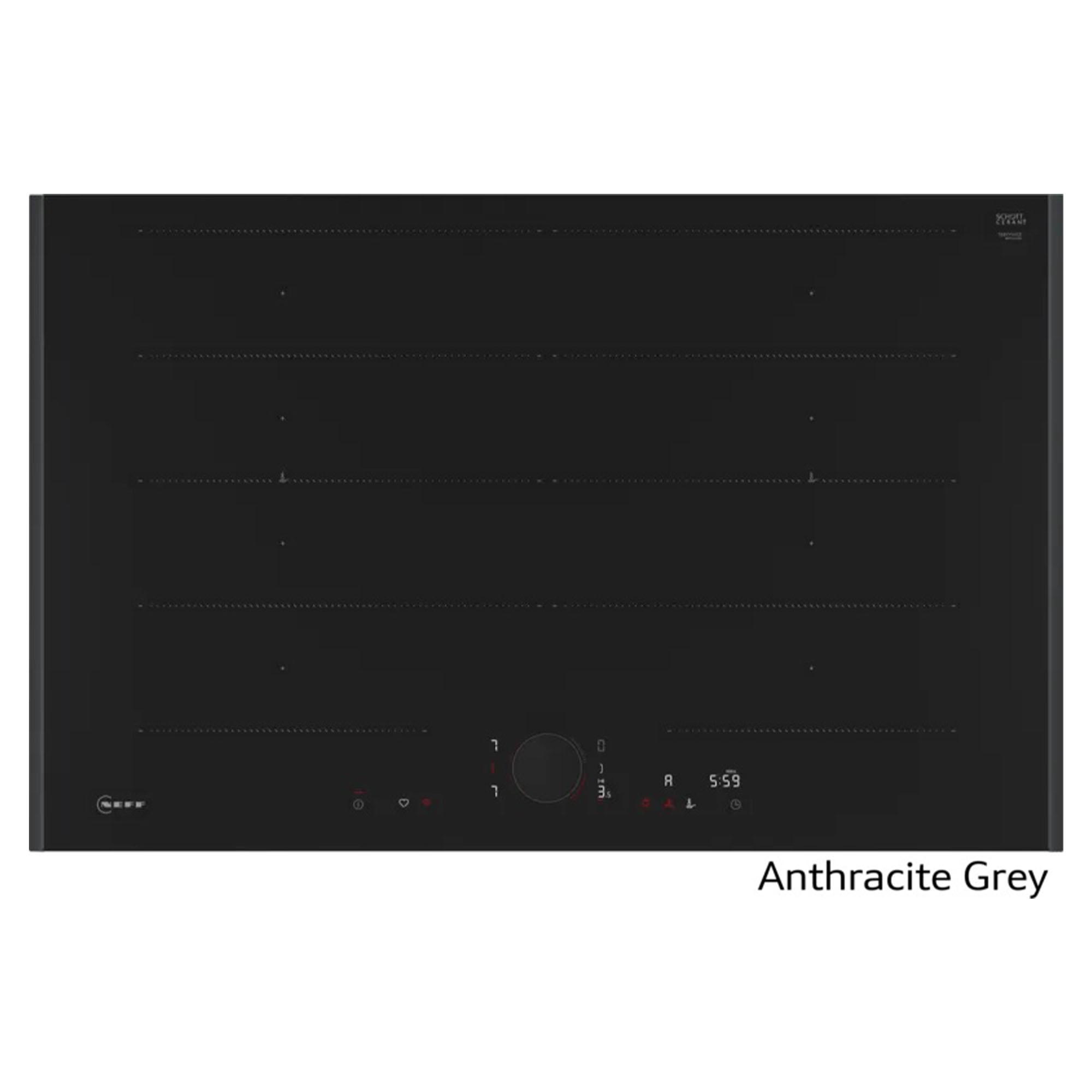 Neff Flex Induction Cooktop 80cm Flex Design Anthracite Grey T68YYY4C0H-AG