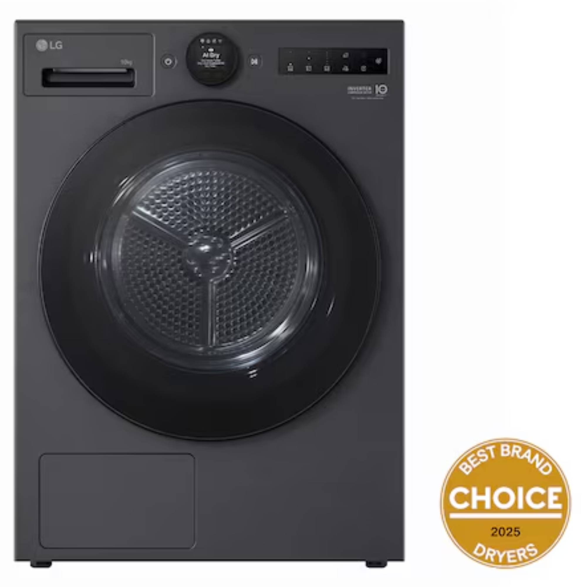 LG 10kg Series 9 Heat Pump Dryer - 9 Star - Matte Black DXH9-10MB
