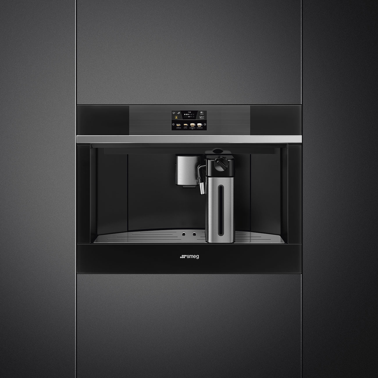 Smeg 45cm Linea Builtin Coffee Machine Black CMS4104N Buy Online