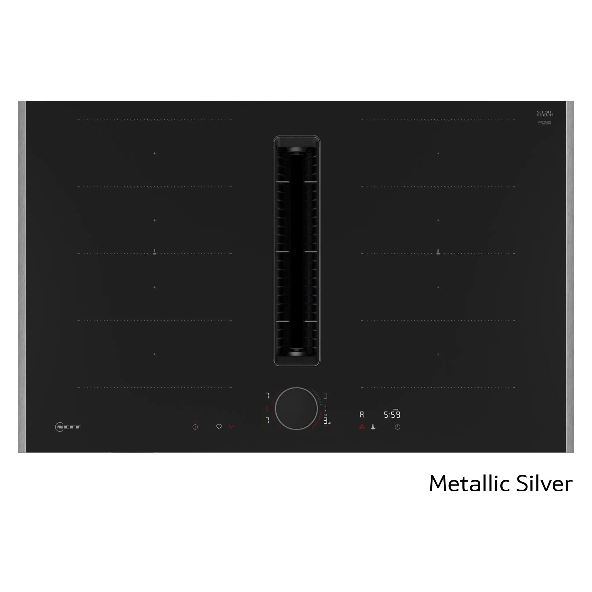 Neff 80cm Induction cooktop Flex Design - Metallic Silver V68YYX4C0-MS