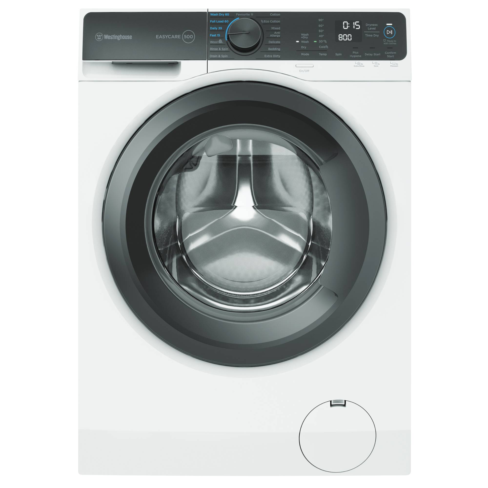 Westinghouse 9kg Front Load Washing Machine with 5kg Dryer White WWW9024M5WAS