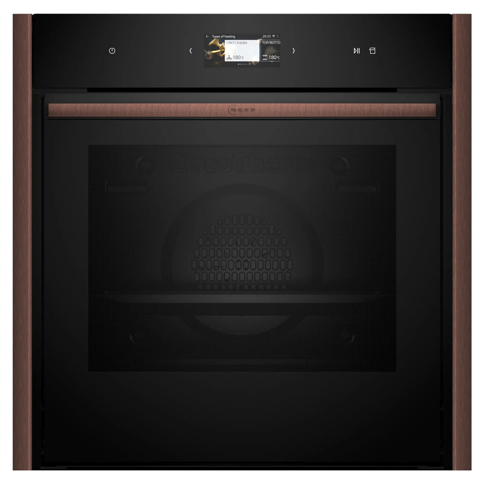 Neff Pyrolytic Slide & Hide® Oven + Added Steam with Brushed Bronze Side Trims / Handle B69VS73Y0A-BB