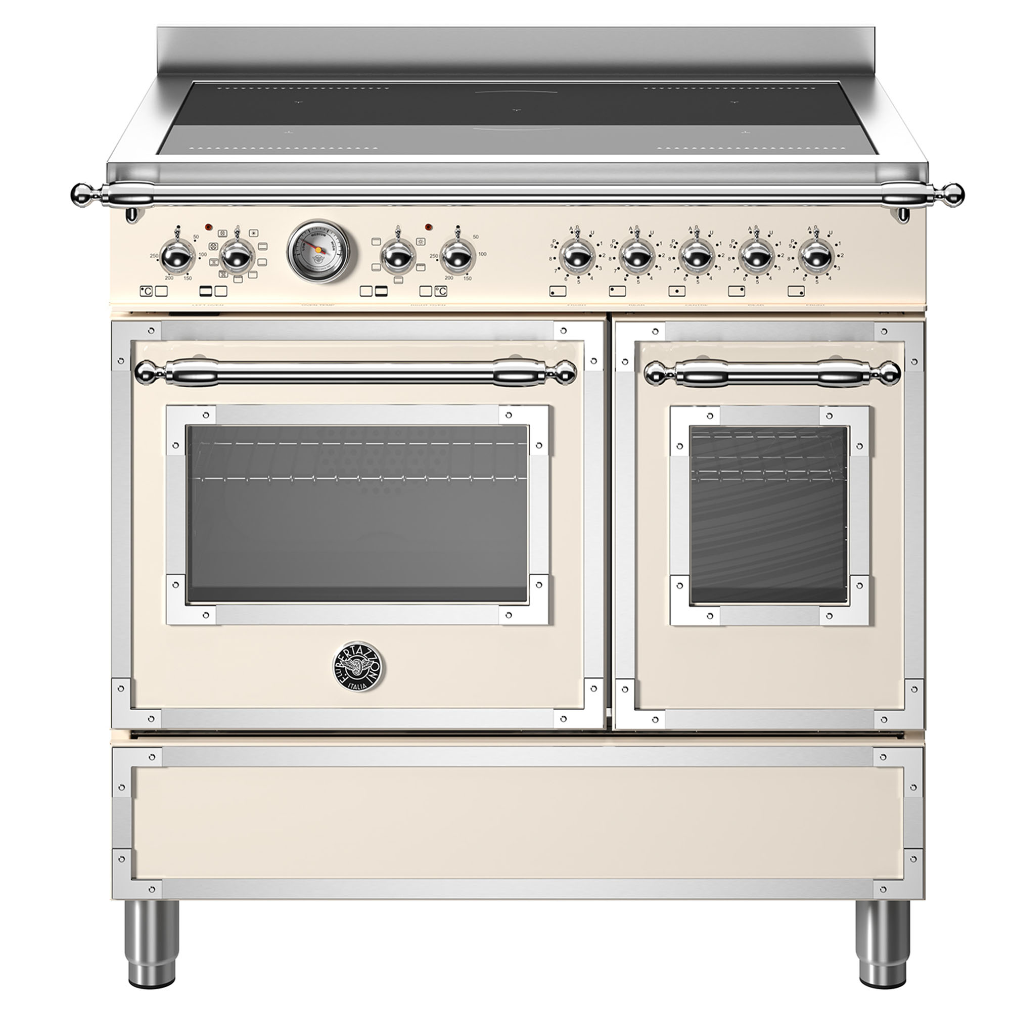 Bertazzoni Heritage 900mm Cooker 5 Zone Induction, Electric Double Oven - Avorio HER95I2EAVT
