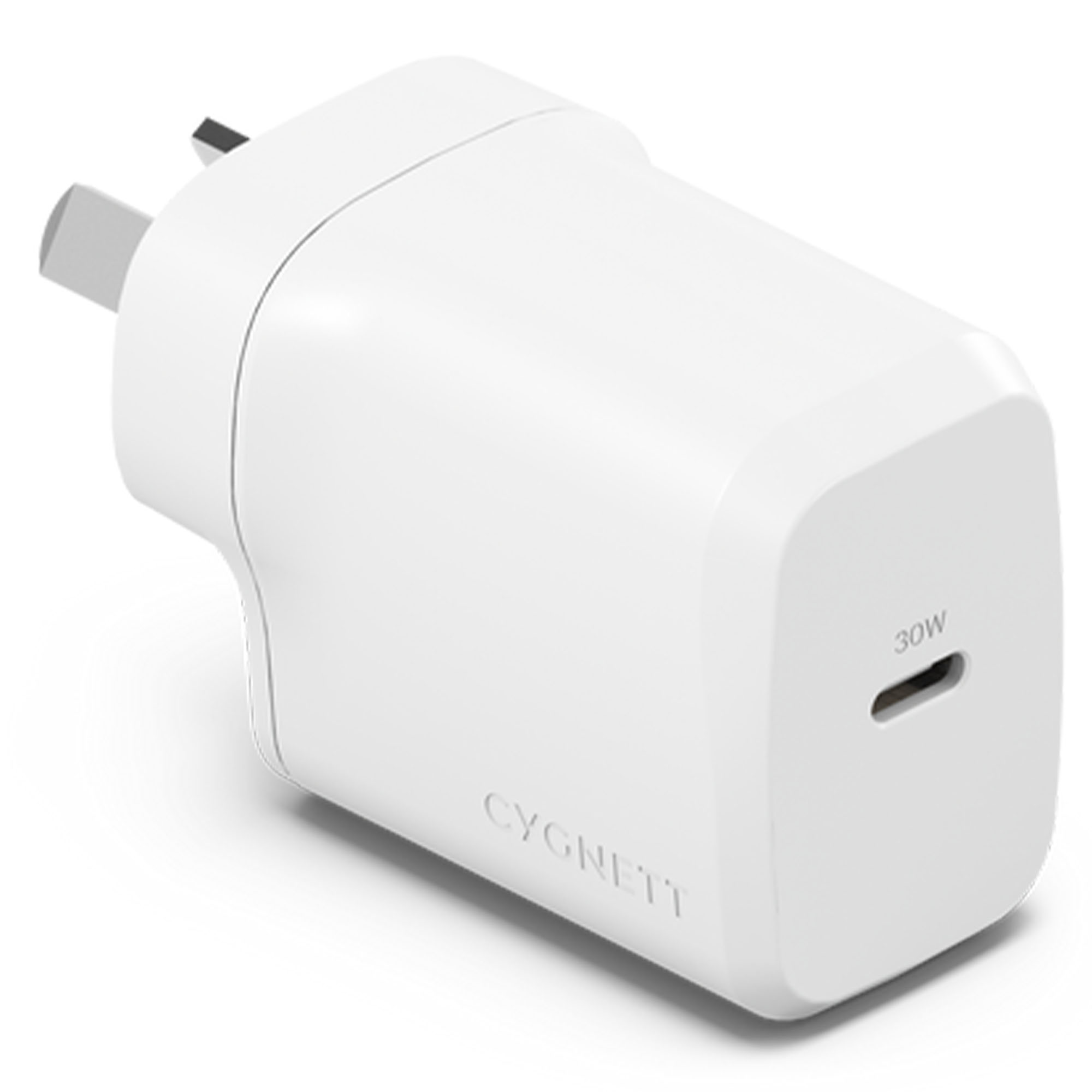 Cygnett PowerPlus 30W GaN USB-C Wall Charger - White CY4736PDWCH