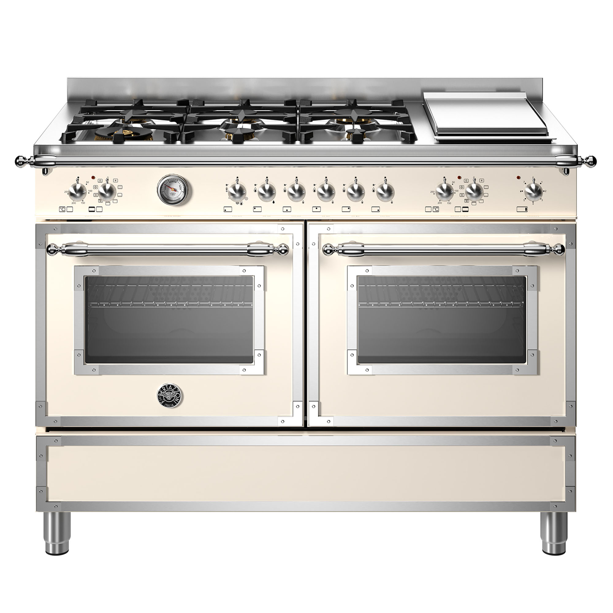 Bertazzoni Heritage 1200mm Duel Fuel Cooker - Avorio (Ivory) HER126G2EAVT