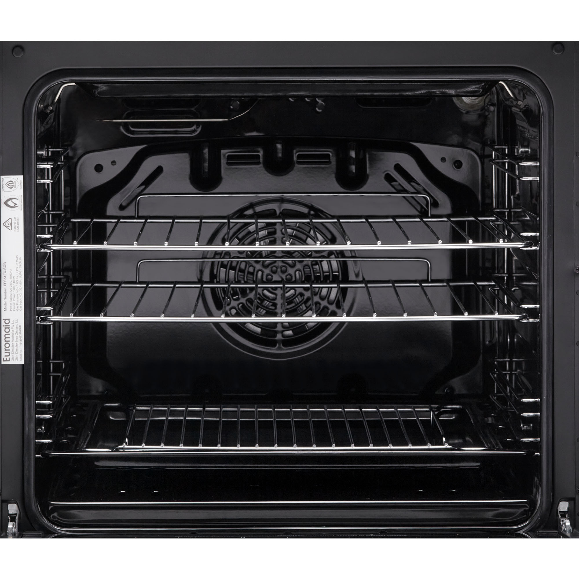 Euromaid 54cm Electric Gas Oven & Gas Top Black EFS54FCSGB. Buy