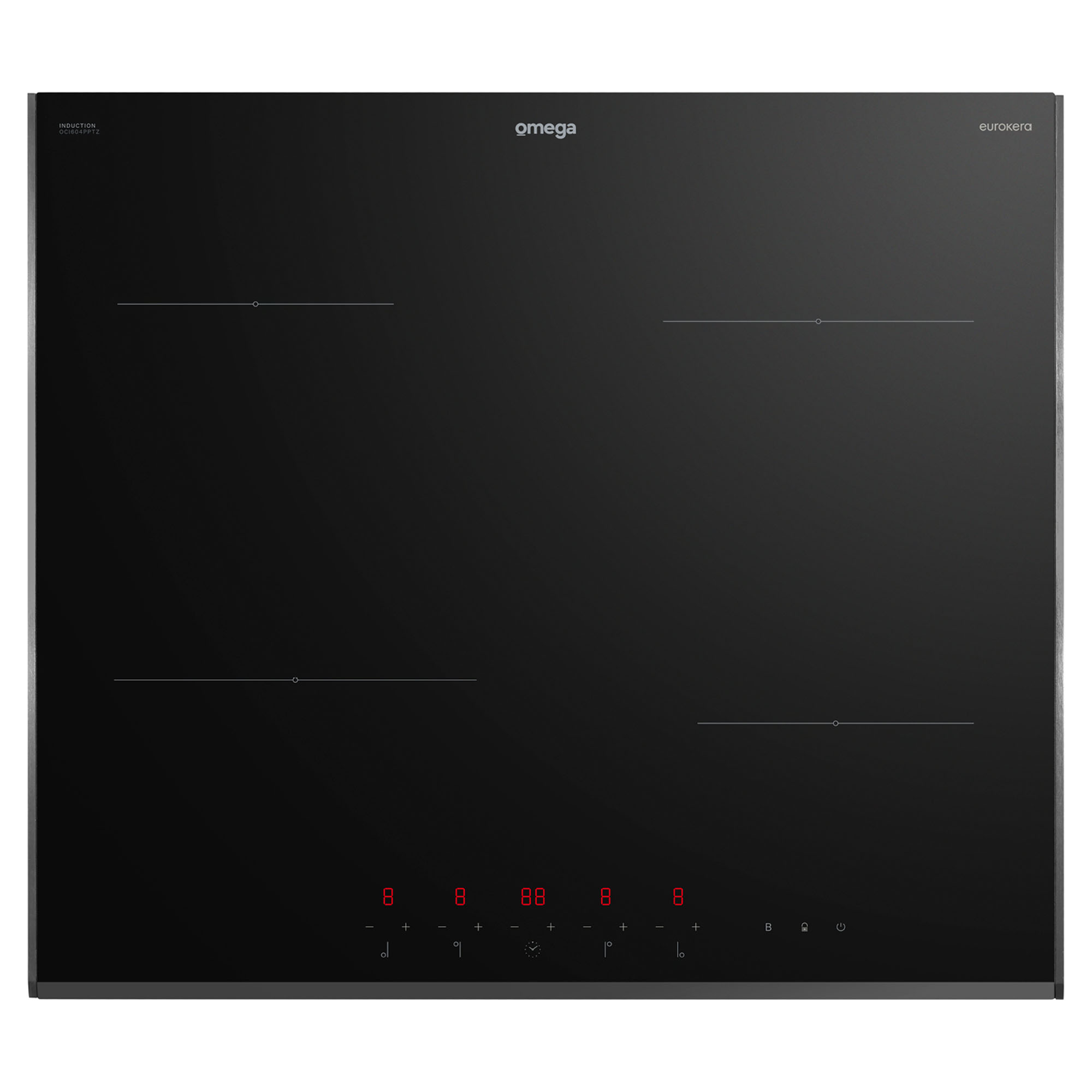 Omega 60cm Induction Cooktop, 10 Amp Power Phasing