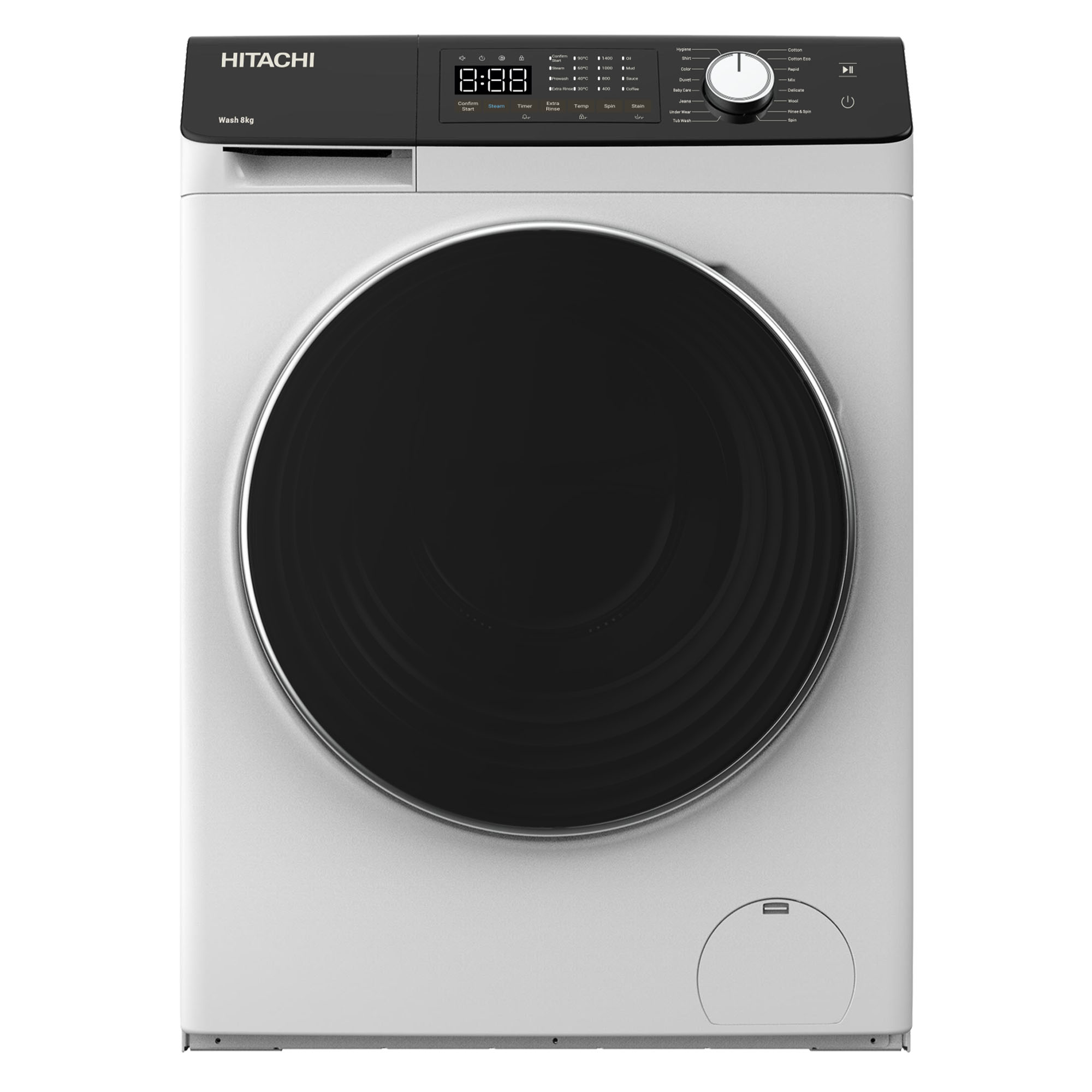 Hitachi 8kg White Front Loading Washing Machine BD-804HVOWAU