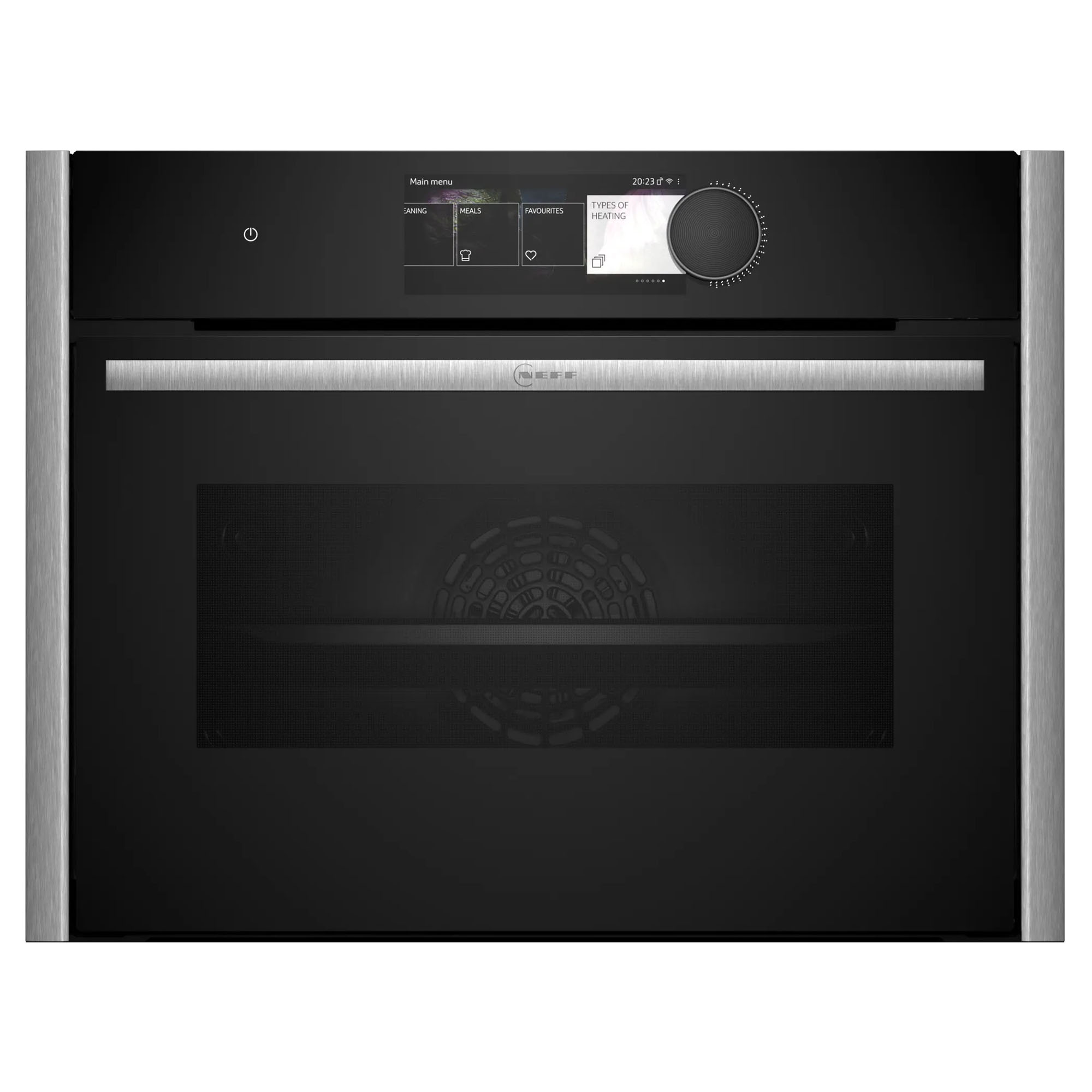 Neff Compact Oven with FullSteam with Metallic Silver Side Trims / Handle and TwistPad Flex C29FY5CY0-MS