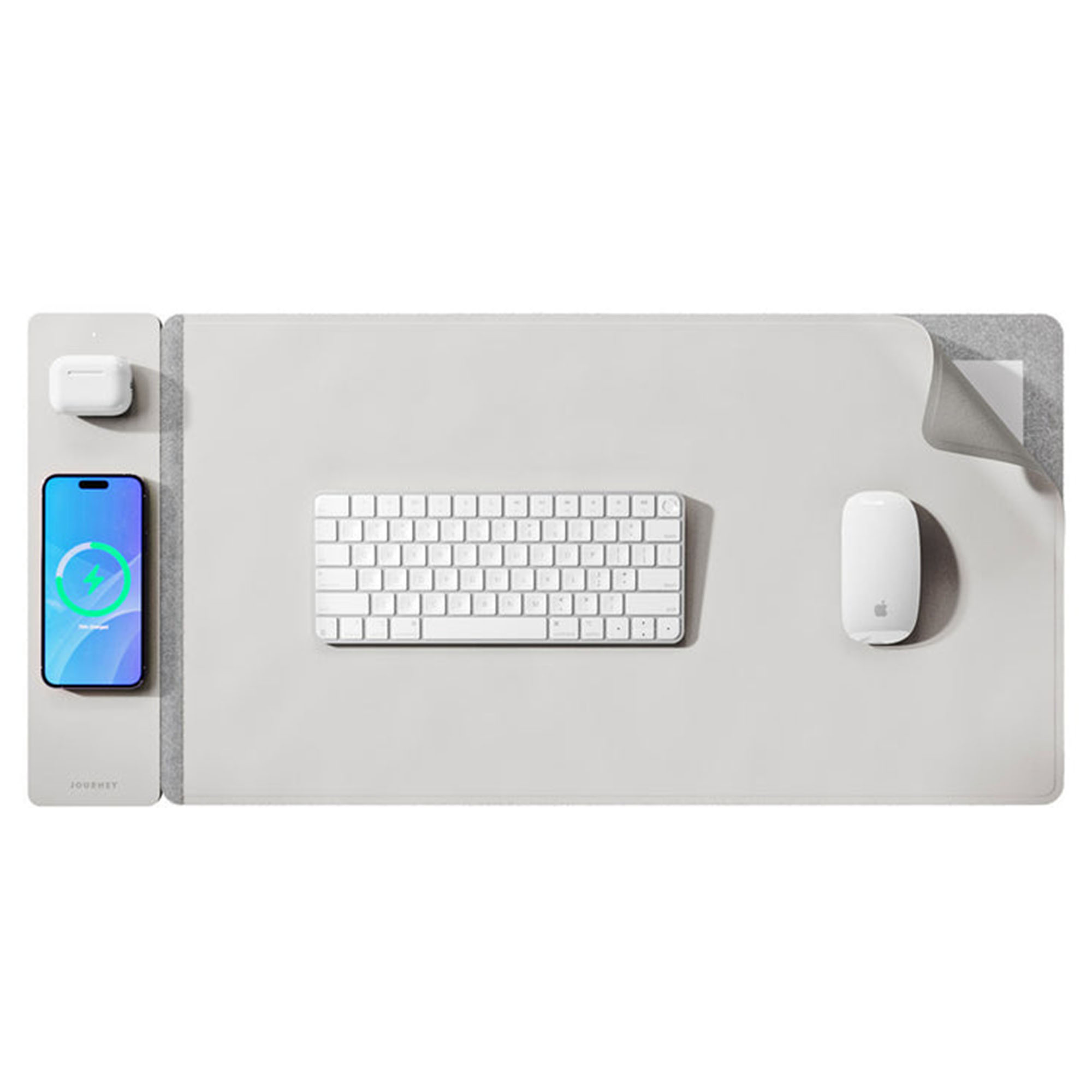 Journey ALTI Wireless Charging Desk Mat Grey JWCDMLG