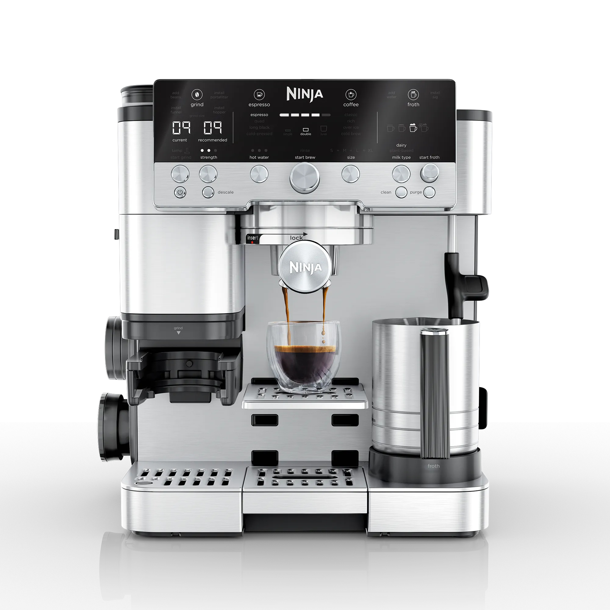 Ninja Luxe™ Café Premier 3 in 1 Espresso Drip Coffee & Cold Brew Maker Stainless Steel ES601