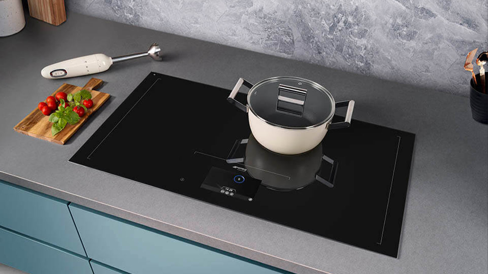 Smeg 90cm Linea Area Induction Cooktop Black SIA1963D. Buy Online