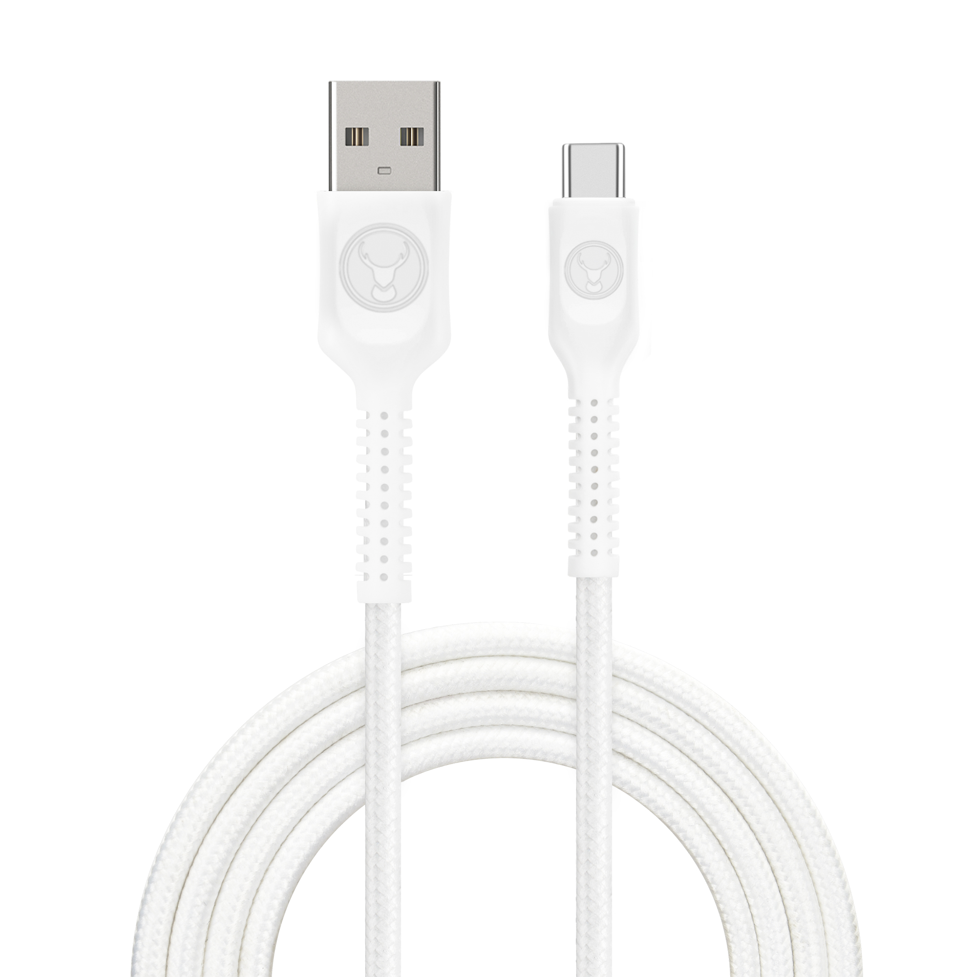 Bonelk 1.2m Long-Life Easy Grip USB-A to USB-C Cable - White ELK-05032-R