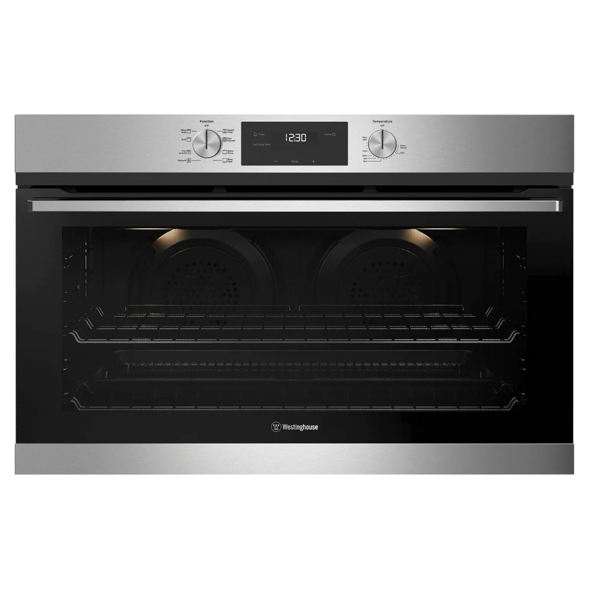 Westinghouse 90cm multifunction 8 stainless steel oven with twin fan
