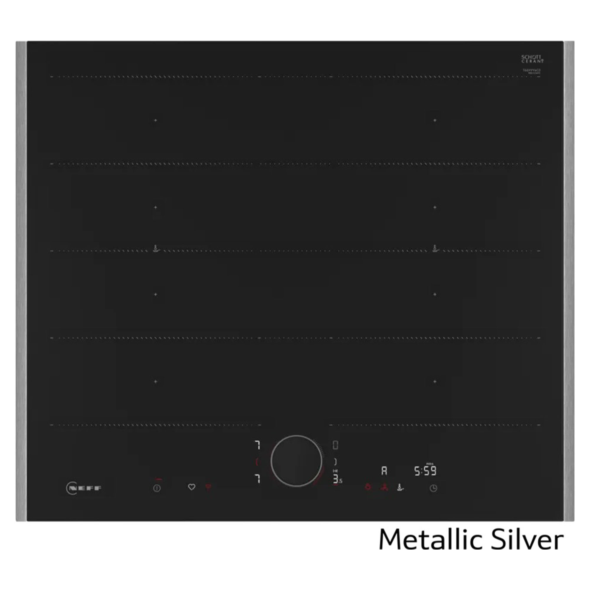 Neff Flex Induction Cooktop 60cm Flex Design Metallic Silver T66YYY4C0H-MS