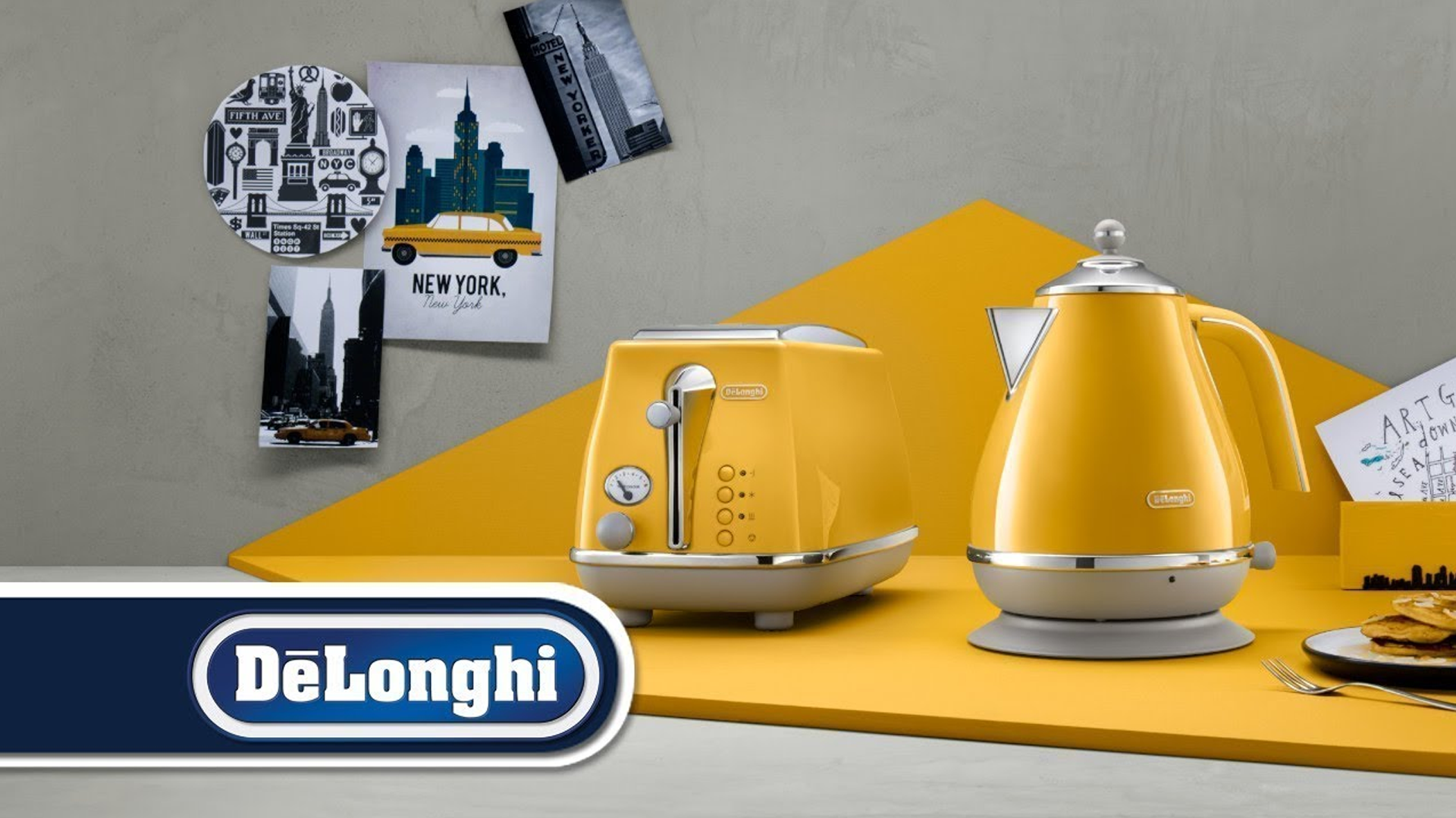 Delonghi Icona Capitals 2 Slice ToasterNew York Yellow CTOC2003Y Buy
