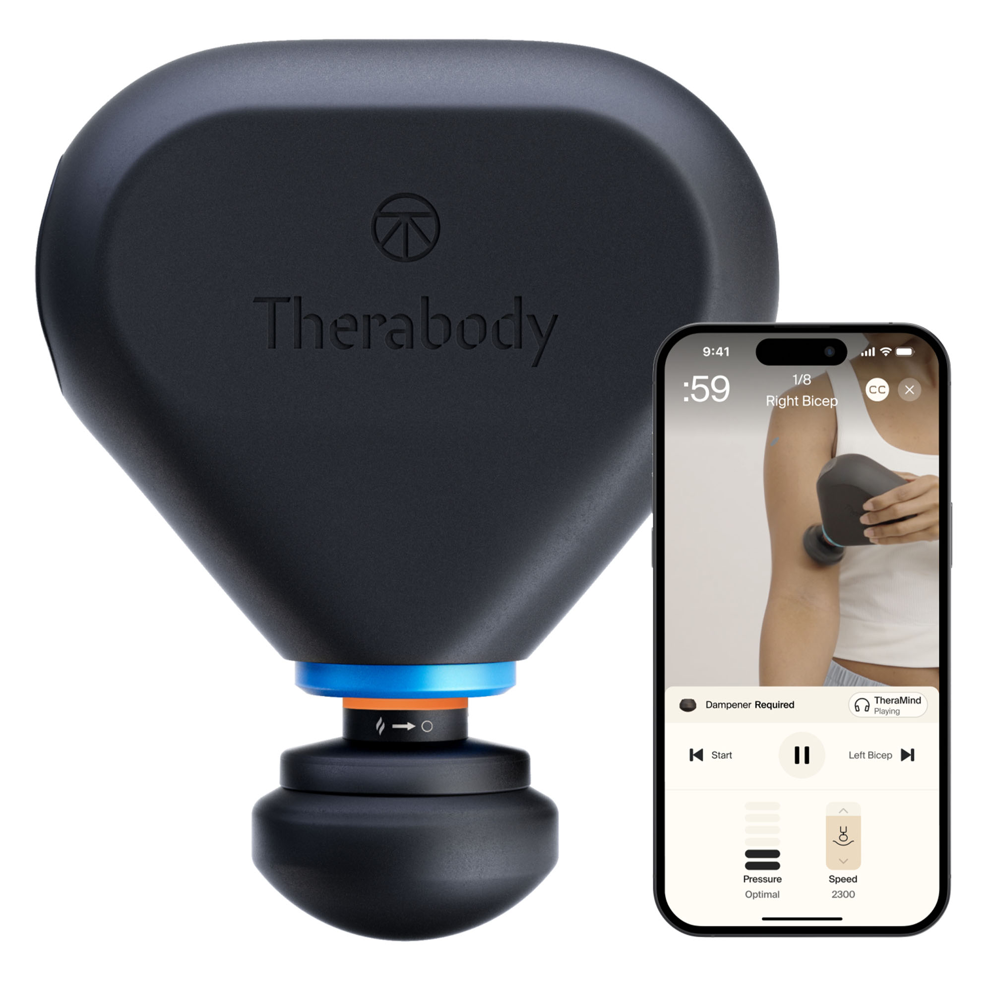 Therabody Theragun Mini Plus - Heated, Travel-Sized Massage Gun For Faster Recovery On-The-Go TG0004352-6A10