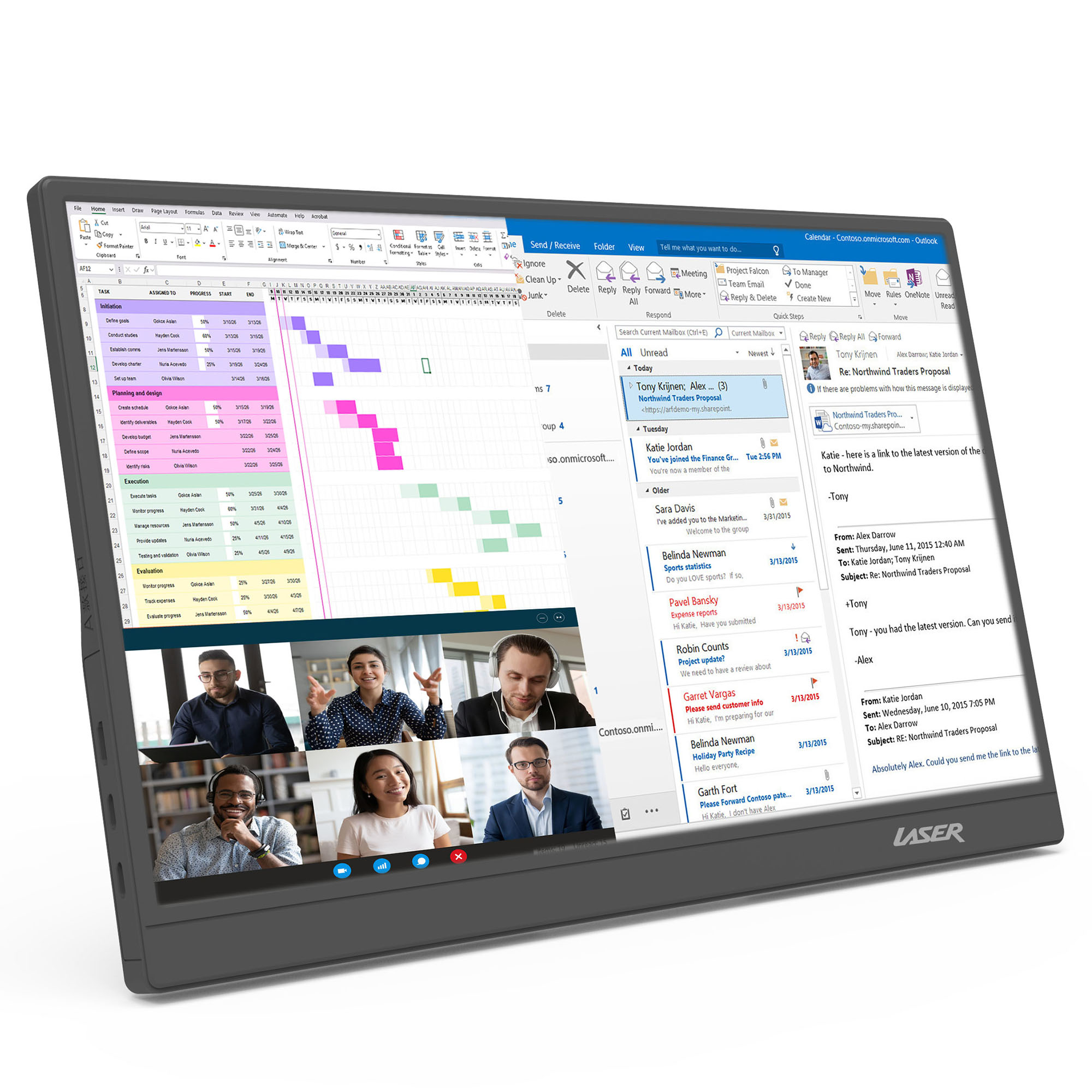 Laser 15.6” Portable Monitor PC-15PTMB-209
