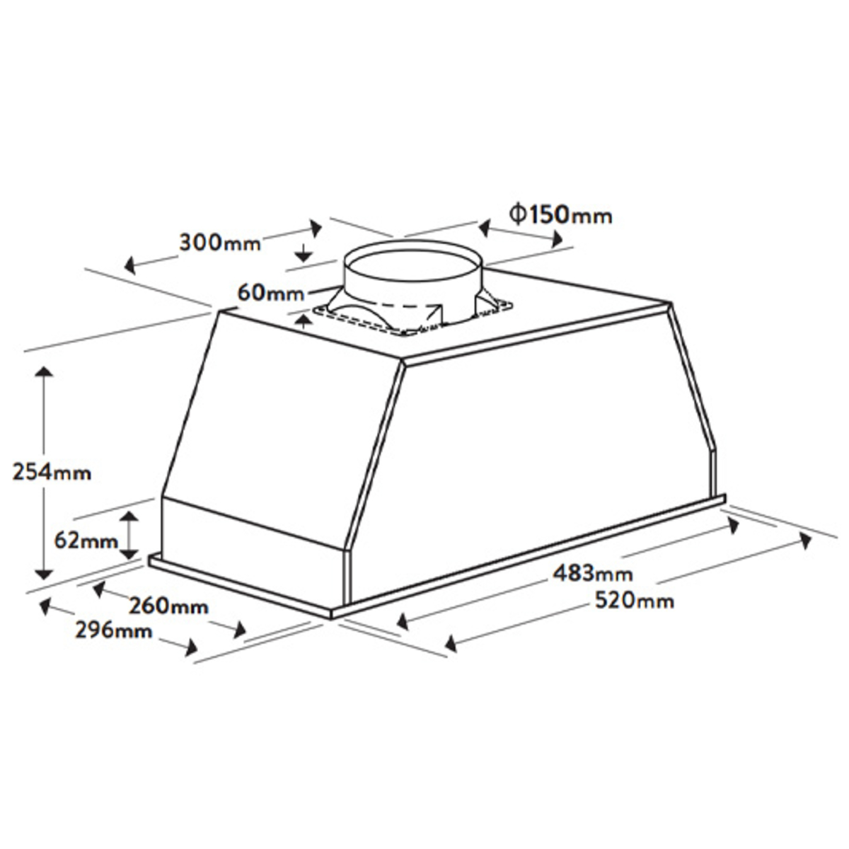 Omega 52cm Undermount Rangehood ORU50XL. Buy Online with Afterpay