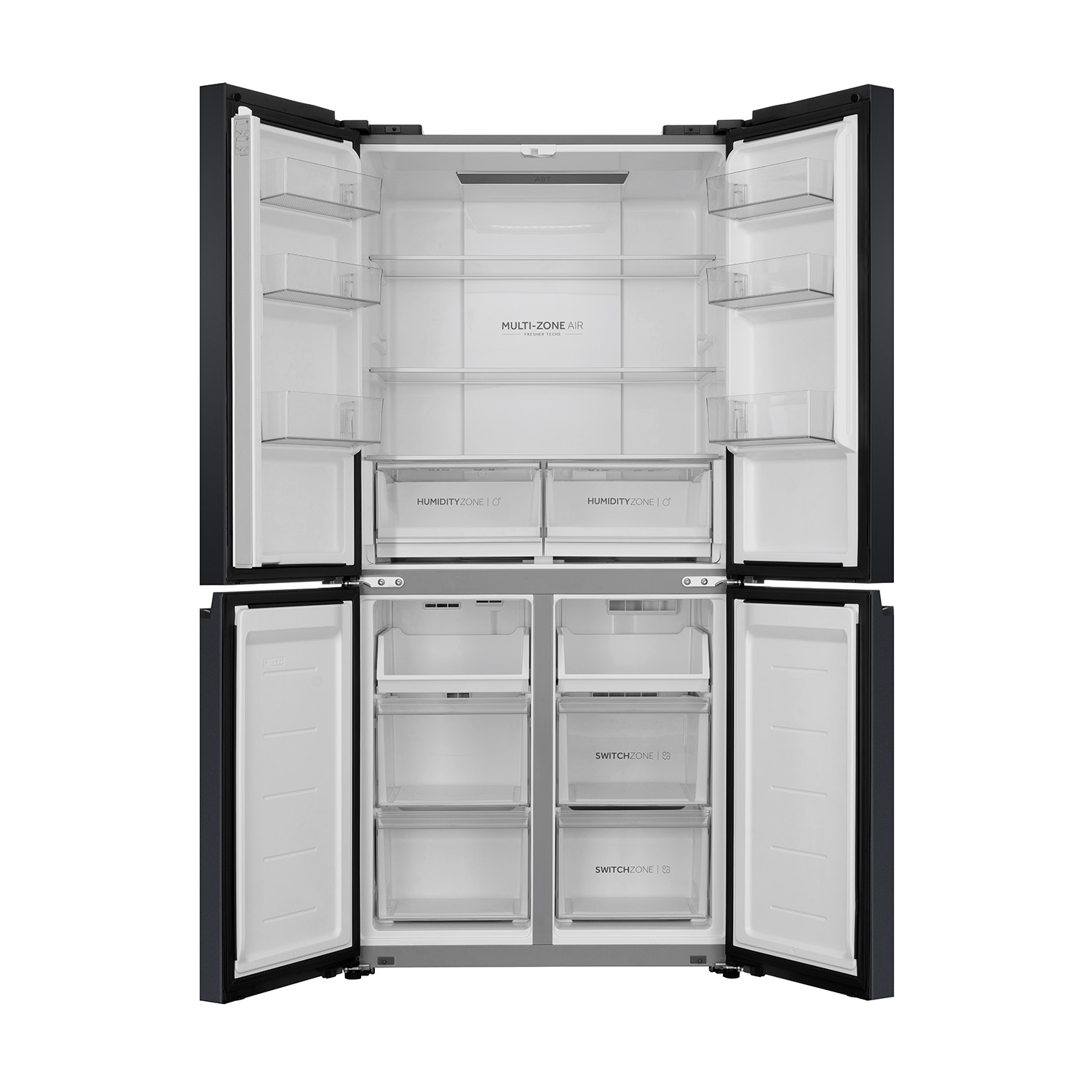 Haier Quad Door Refrigerator Freezer, 83cm, 463L Black HRF530YC. Buy