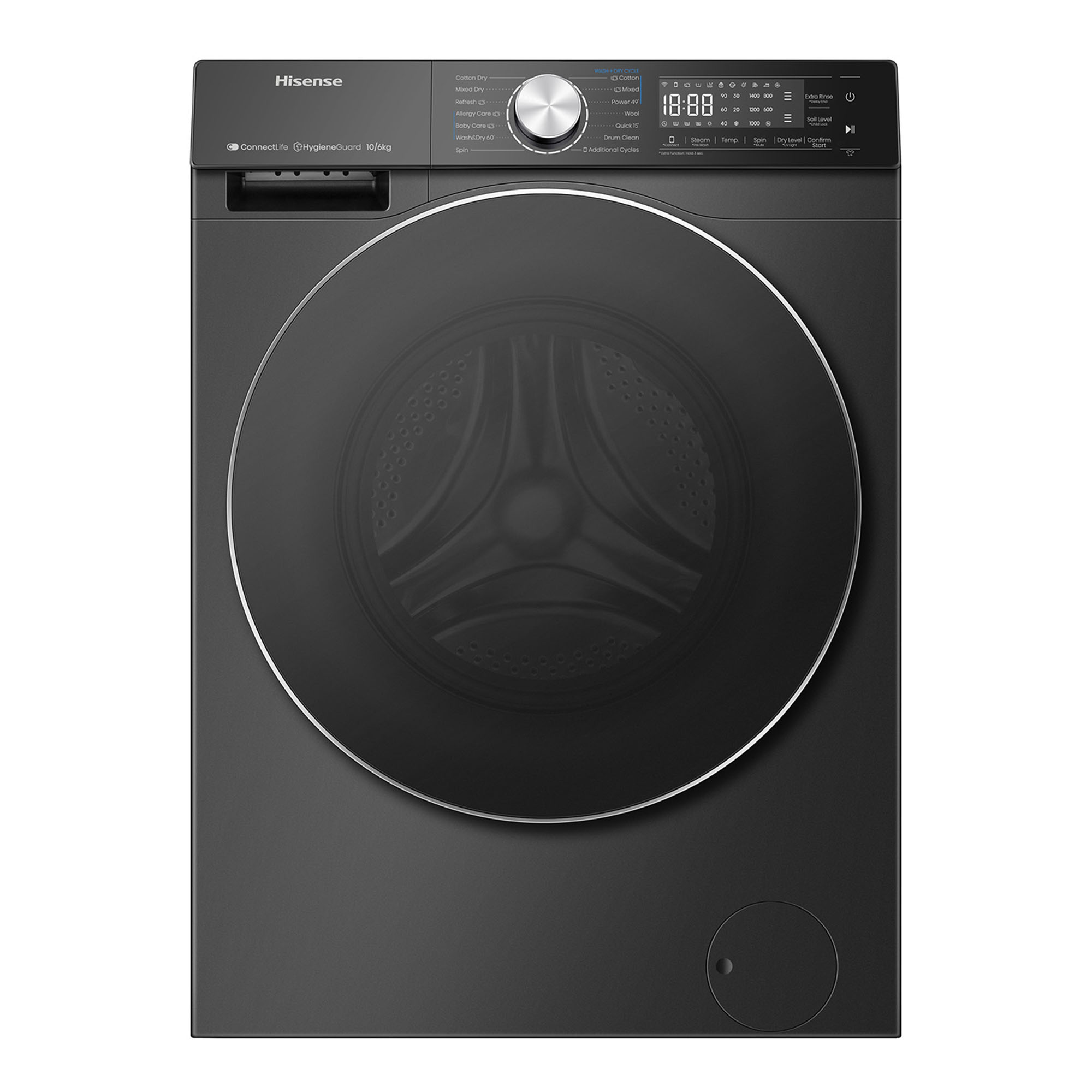 Hisense 10KG/6KG Series 7 Washer Dryer Combo  Black HCF7S1014BX